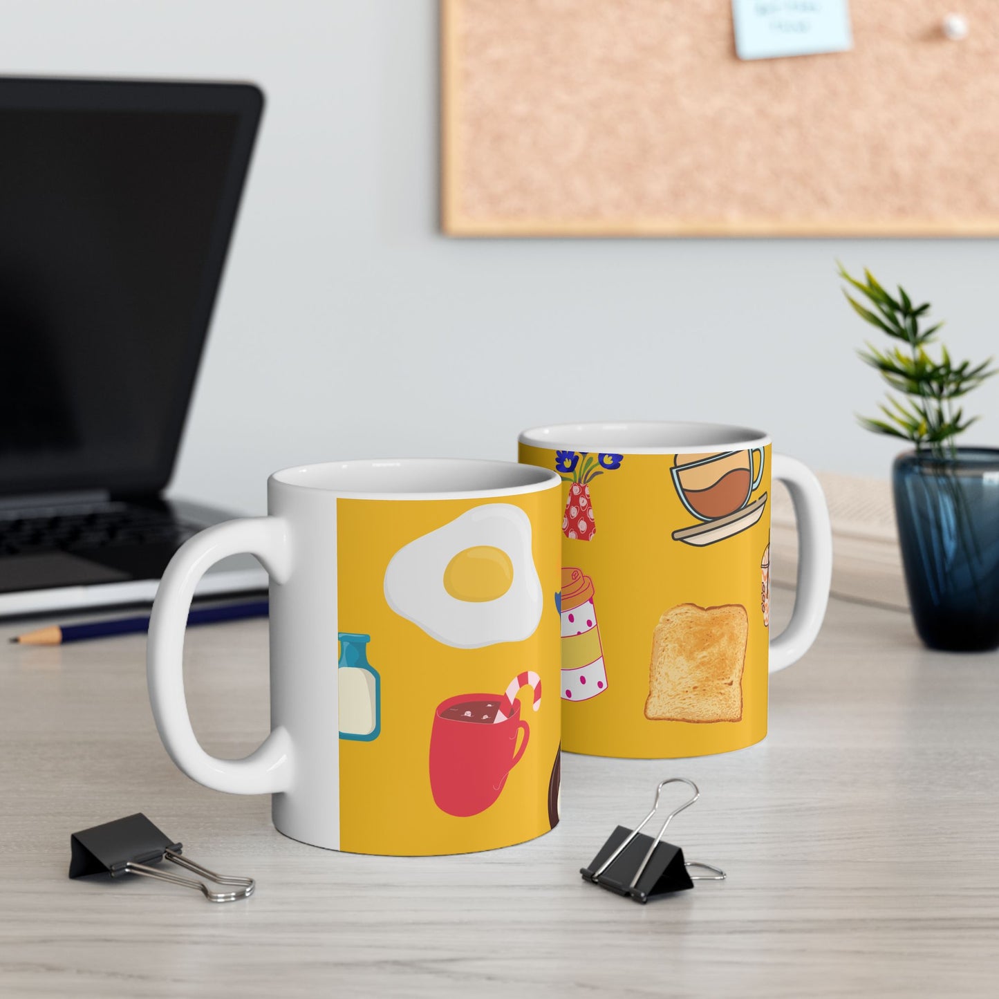 Breakfast Portrait Ceramic Mug - Perfect for Coffee Lovers, Kitchen Decor, Gift for Friends, Housewarming