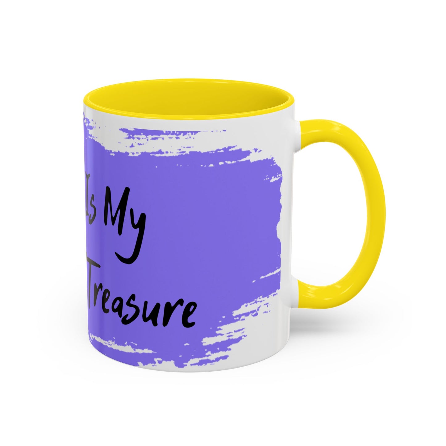Inspirational Accent Coffee Mug - "My Peace Is My Greatest Treasure"