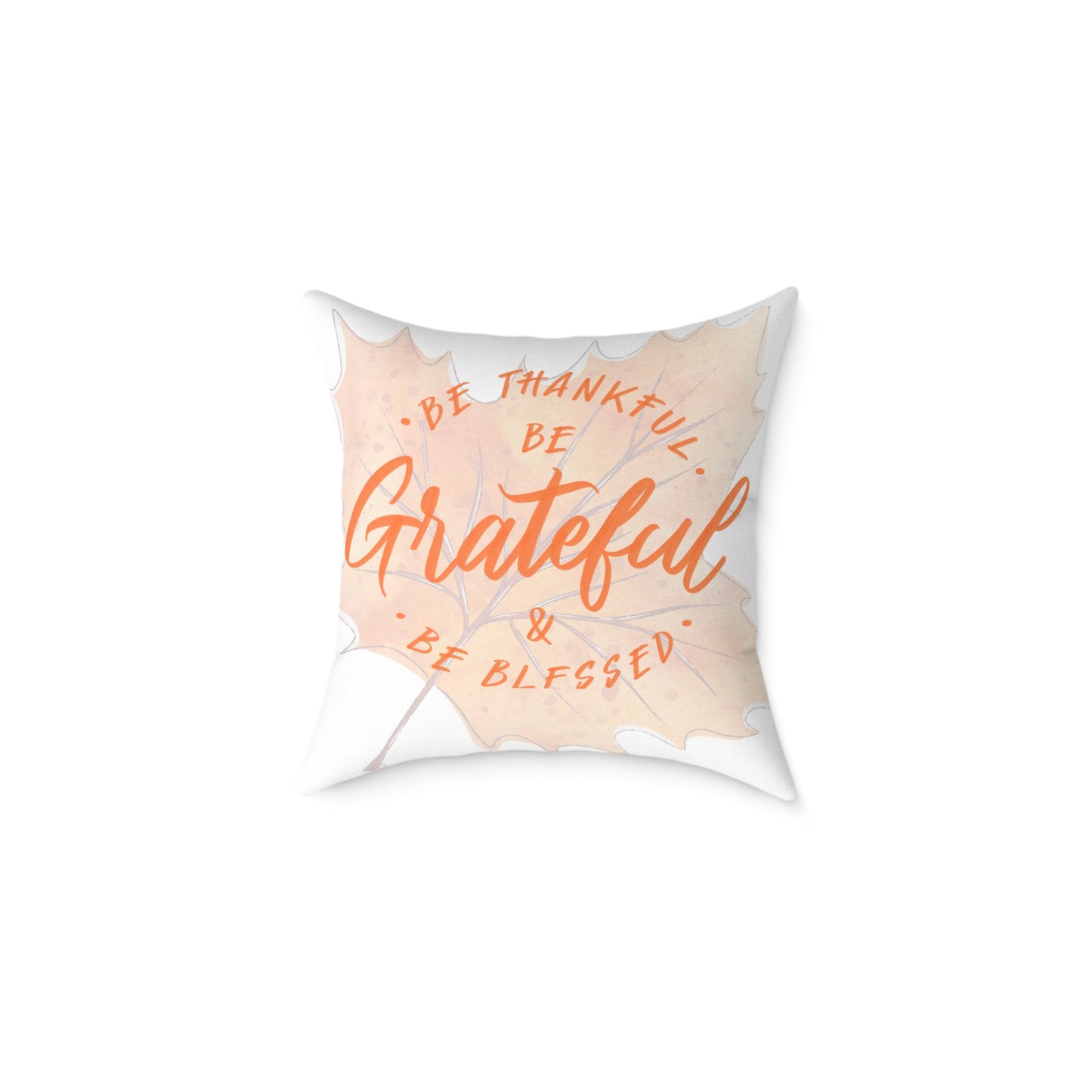 Grateful Canvas Pillow for Home Decor, Affirmation Cushion, Thanksgiving Gift, Cozy Bedroom Accessory, Motivational Throw Pillow