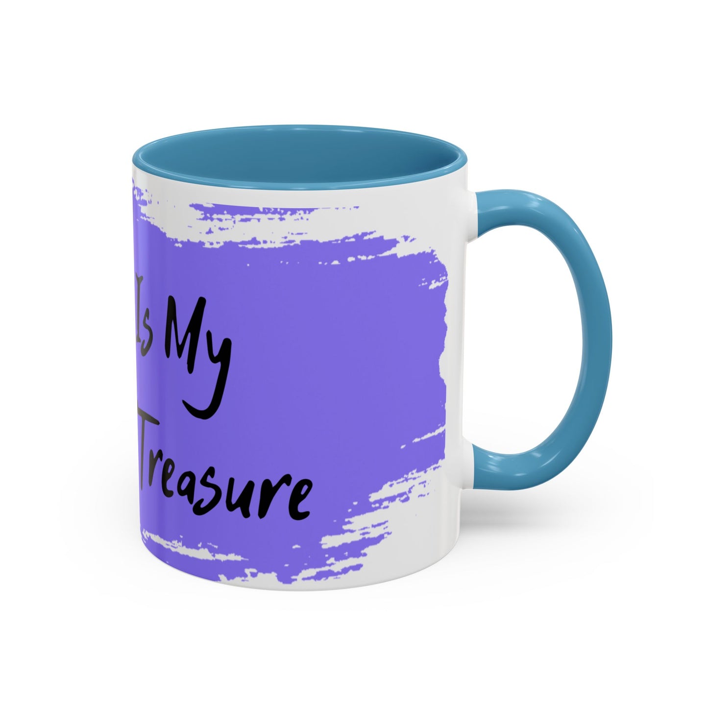 Inspirational Accent Coffee Mug - "My Peace Is My Greatest Treasure"