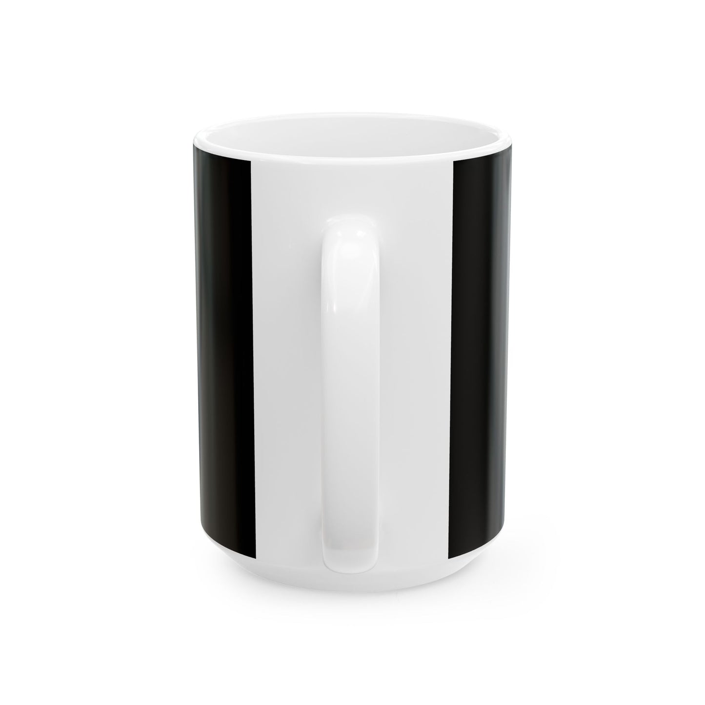 Ghostly Trick or Coffee Ceramic Mug - SpookyHalloween Mug, Coffee Cup, Halloween Gift, Fun Drinkware, Black & White Mug