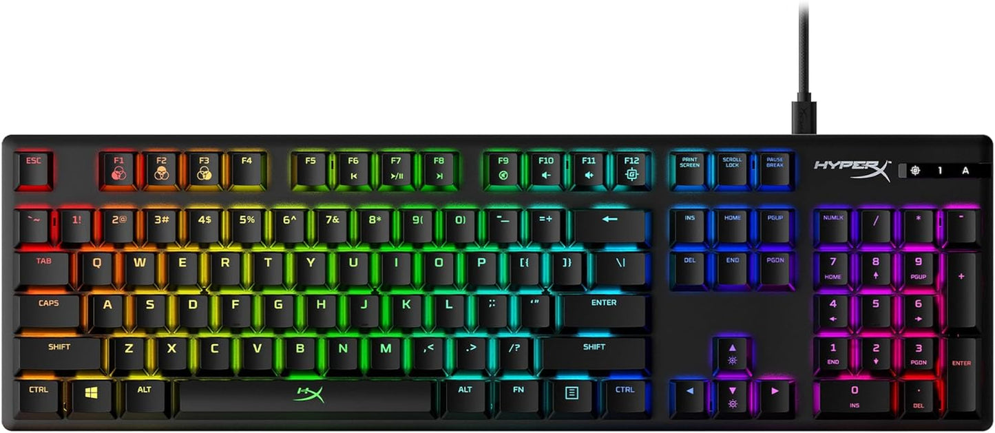 Alloy Origins 60 - Mechanical Gaming Keyboard, Ultra Compact 60% Form Factor, Double Shot PBT Keycaps, RGB LED Backlit, NGENUITY Software Compatible - Linear Red Switch,Black