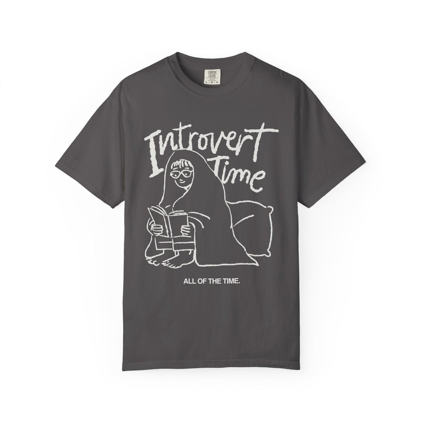 Unisex Introvert Time T-shirt, Cozy Graphic Tee for Introverts, Perfect Gift for Book Lovers, Relaxation Shirt, Comfy Everyday Wear