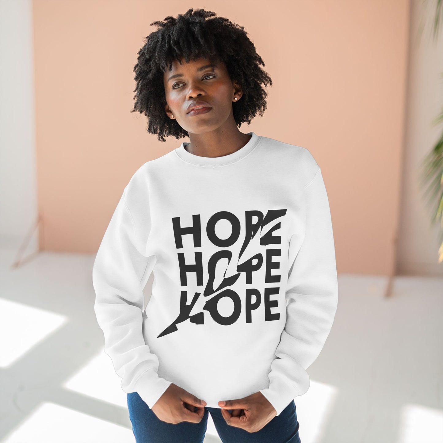 Hope Unisex Crewneck Sweatshirt, Inspirational Gift, Cozy Apparel, Motivational Wear, Encouragement Outfit, Everyday Comfort