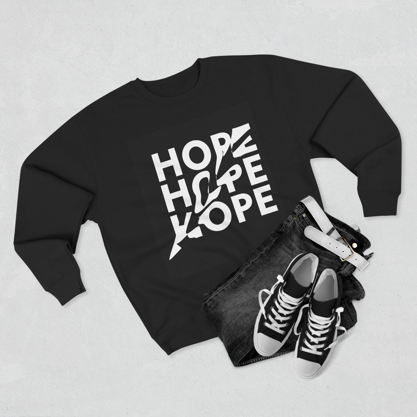 Hope Unisex Crewneck Sweatshirt, Inspirational Gift, Cozy Apparel, Motivational Wear, Encouragement Outfit, Everyday Comfort