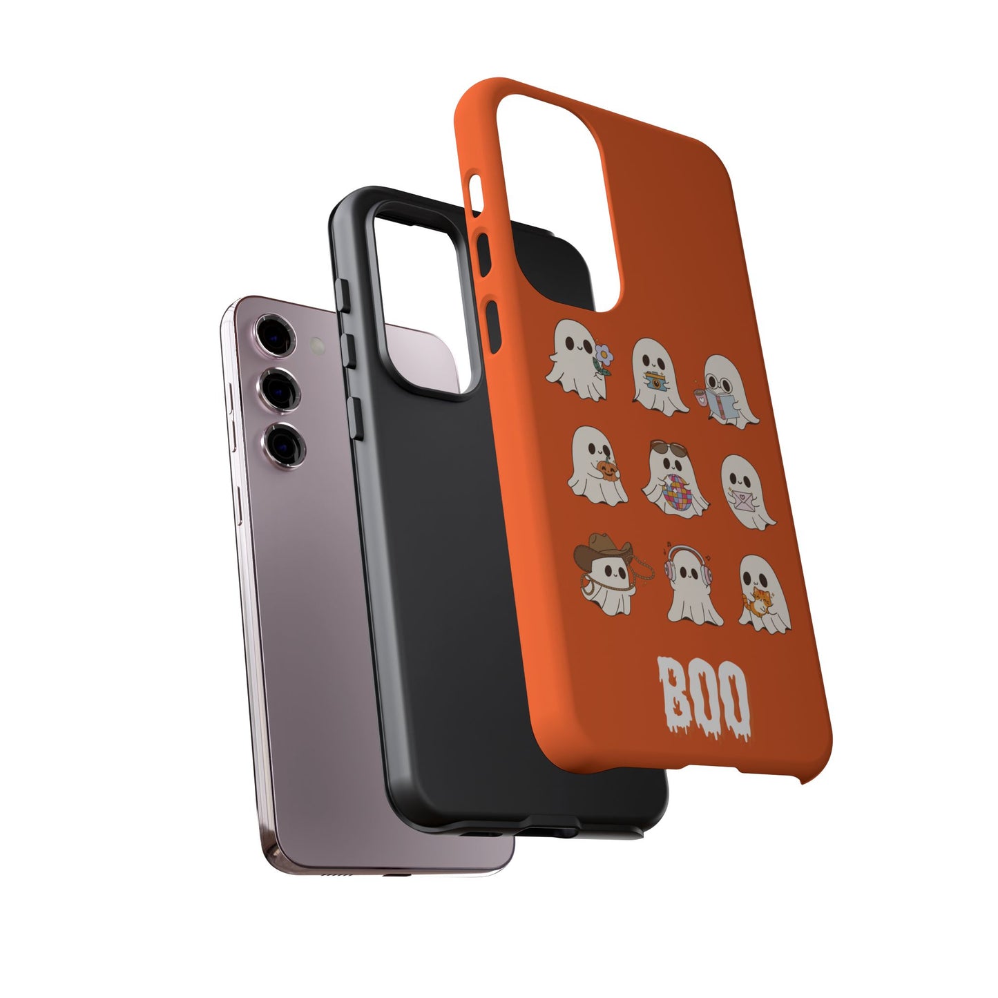 Ghostly Boo Phone Case, Halloween Cases, Cute Ghost Phone Cover, Trick-or-Treat Accessories, Spooky Gift for Halloween