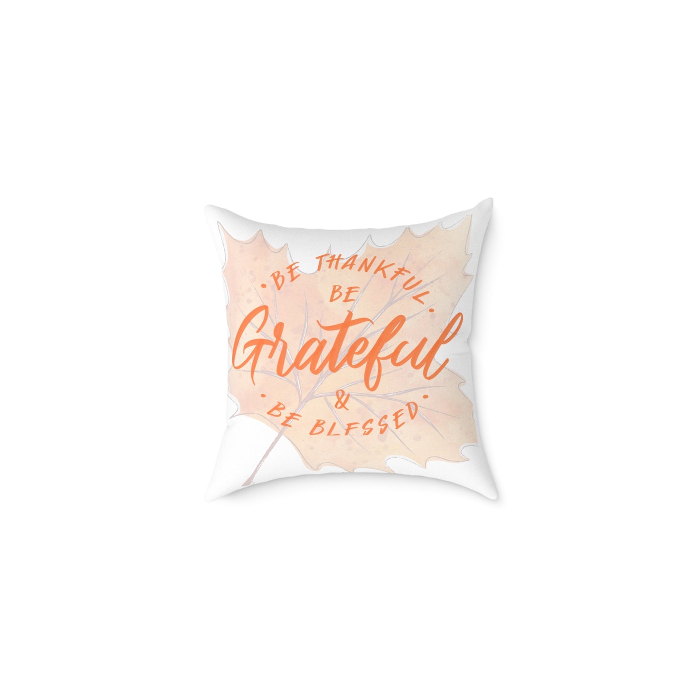 Grateful Canvas Pillow for Home Decor, Affirmation Cushion, Thanksgiving Gift, Cozy Bedroom Accessory, Motivational Throw Pillow