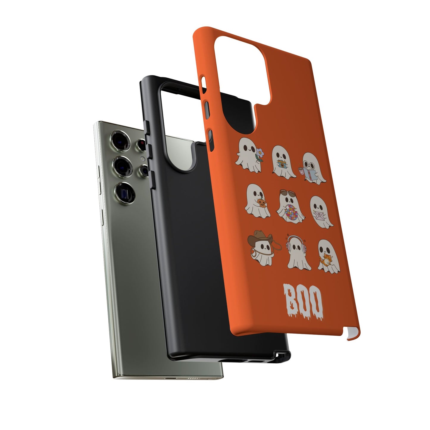 Ghostly Boo Phone Case, Halloween Cases, Cute Ghost Phone Cover, Trick-or-Treat Accessories, Spooky Gift for Halloween