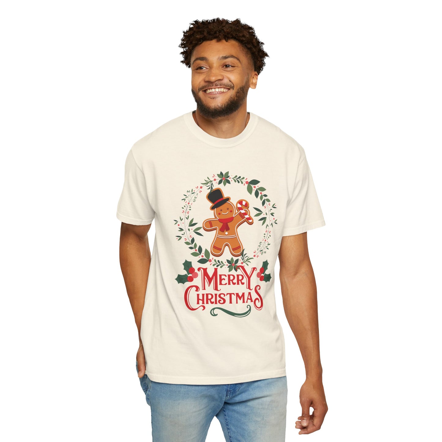 Gingerbread Christmas T-Shirt, Holiday Top, Christmas Gift, Unisex Tee, Festive Apparel, Family Matching Shirt
