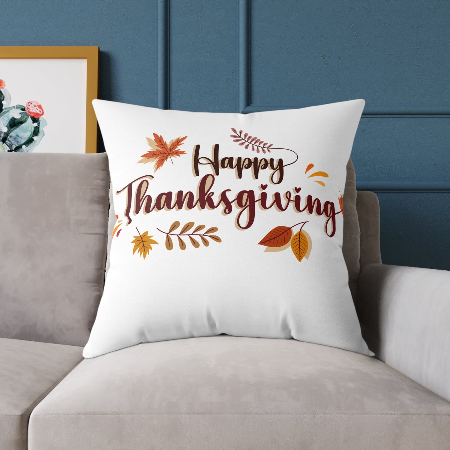 Thanksgiving Decorative Pillow, Cozy Fall Home Decor, Autumn Accent Cushion, Seasonal Gift Idea, Harvest Celebration Decoration