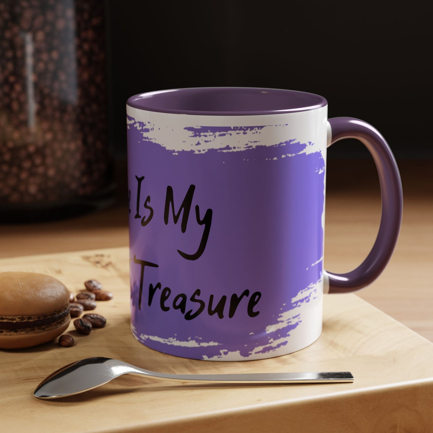 Inspirational Accent Coffee Mug - "My Peace Is My Greatest Treasure"