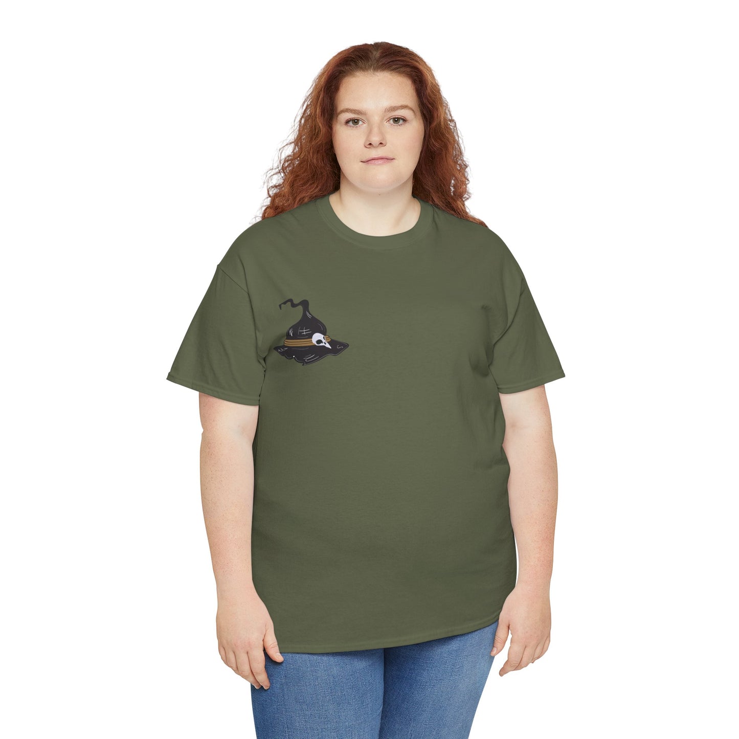 Halloween Witches Themed Unisex Heavy Cotton Tee, Scary Shirt, Witch T-Shirt, Fall Apparel, Spooky Night Top