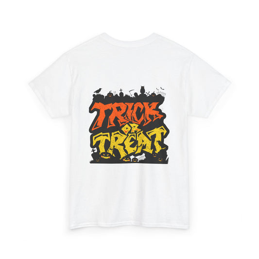 Halloween Unisex Tee, Spooky Pumpkin Shirt, Trick or Treat Graphic T-Shirt, Fall Clothing, Halloween Party Attire