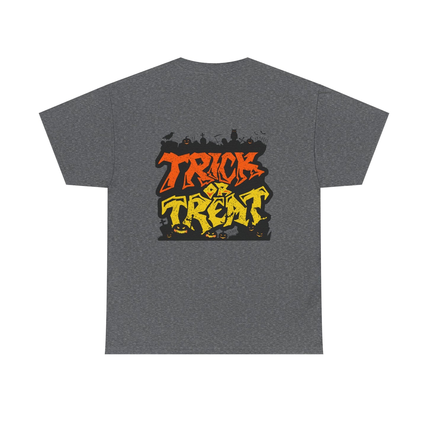 Halloween Unisex Tee, Spooky Pumpkin Shirt, Trick or Treat Graphic T-Shirt, Fall Clothing, Halloween Party Attire