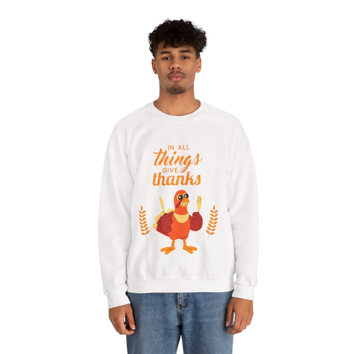 Thanksgiving Crewneck Sweatshirt, Unisex Sweatshirt, Cozy Fall Apparel, Holiday Gift, Seasonal Sweater
