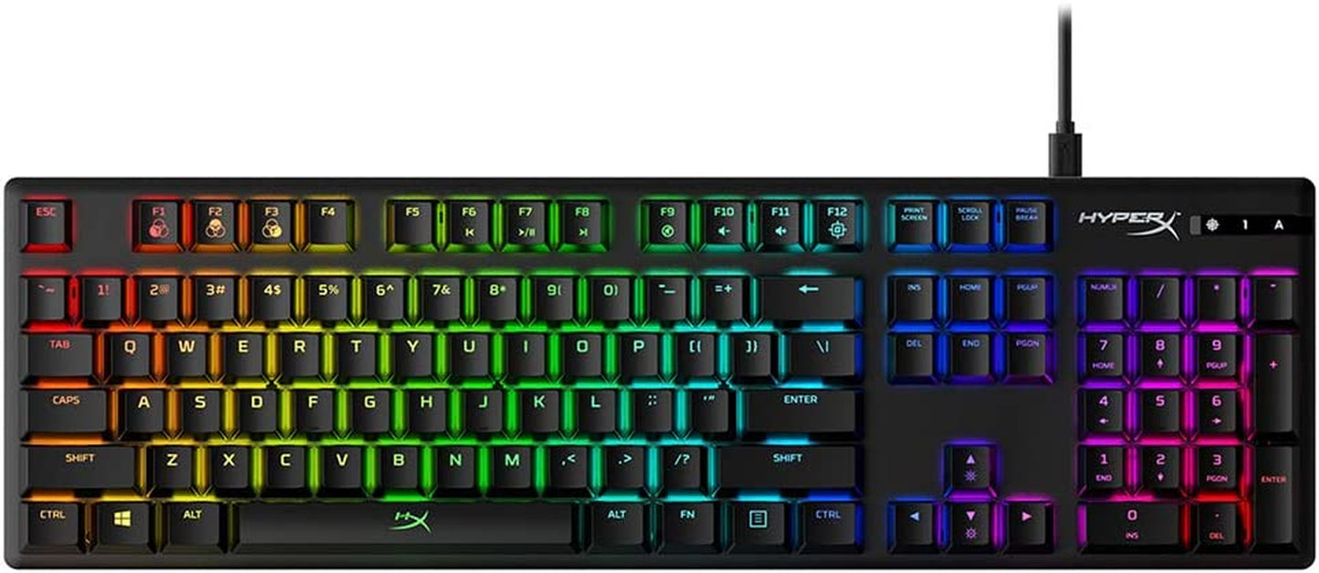 Alloy Origins 60 - Mechanical Gaming Keyboard, Ultra Compact 60% Form Factor, Double Shot PBT Keycaps, RGB LED Backlit, NGENUITY Software Compatible - Linear Red Switch,Black