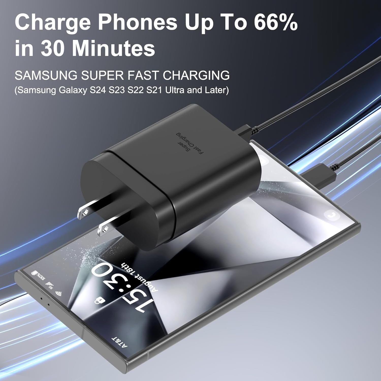 Samsung 25W USB-C Super Fast Charging Power Adapter - 2 Pack for Galaxy S25/S24/S23/S22/Note 20/S20/S21 & Tab S8
