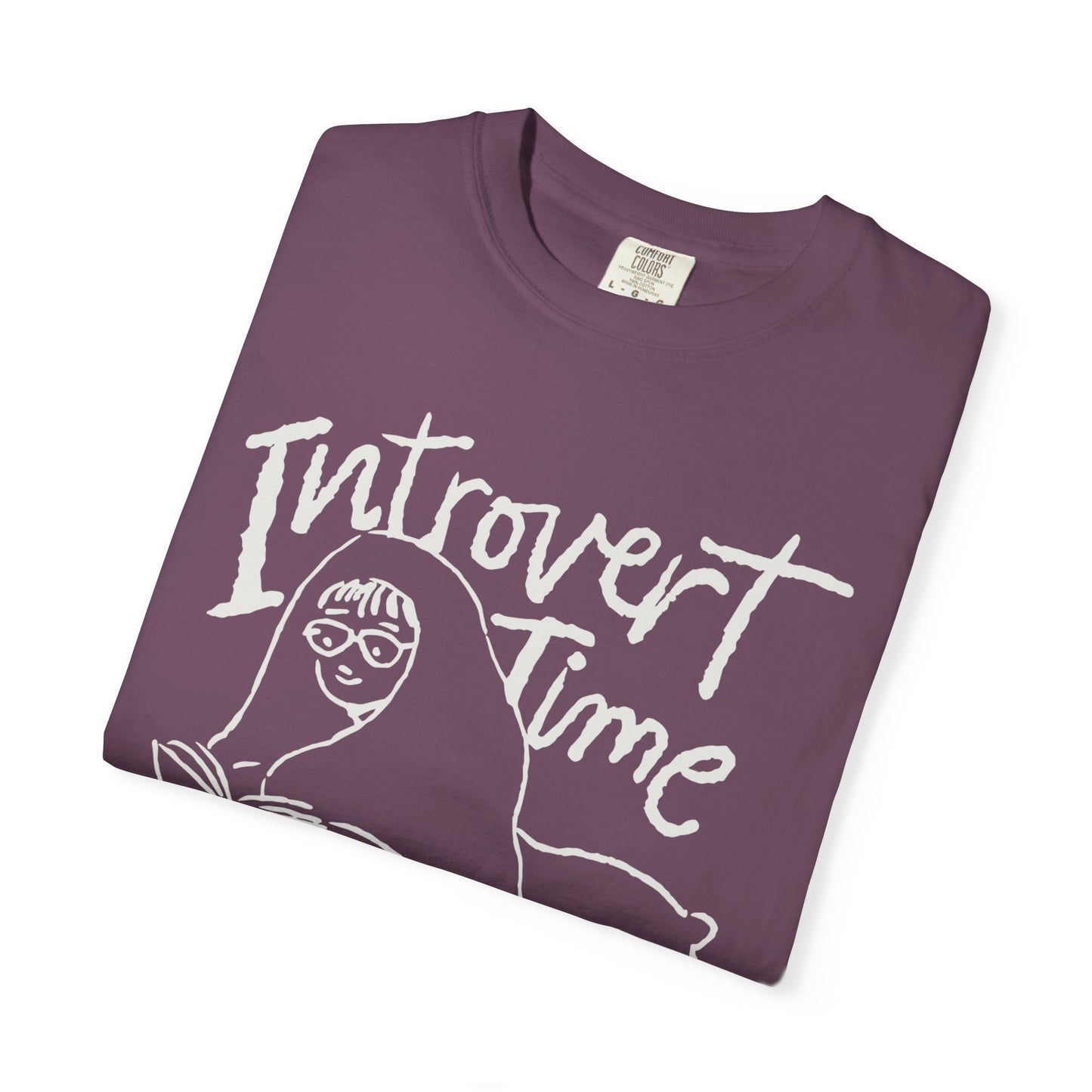 Unisex Introvert Time T-shirt, Cozy Graphic Tee for Introverts, Perfect Gift for Book Lovers, Relaxation Shirt, Comfy Everyday Wear