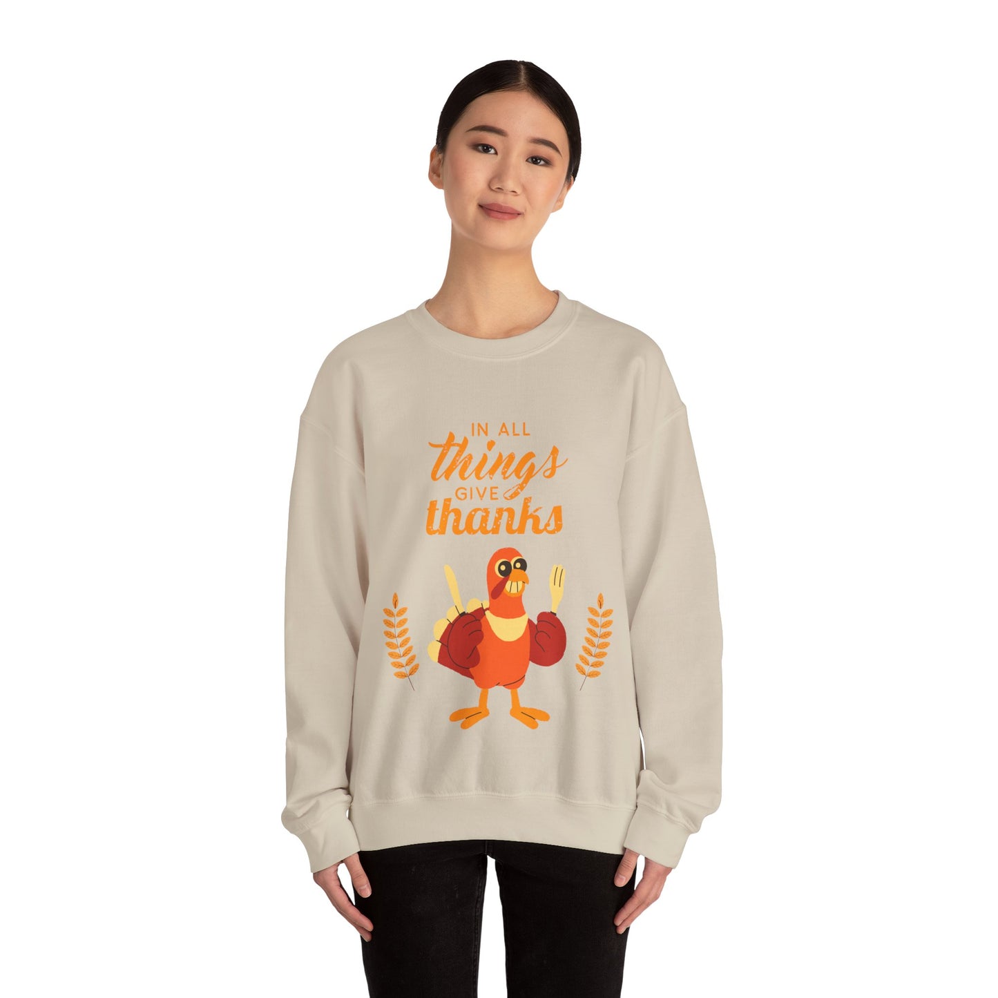 Thanksgiving Crewneck Sweatshirt, Unisex Sweatshirt, Cozy Fall Apparel, Holiday Gift, Seasonal Sweater