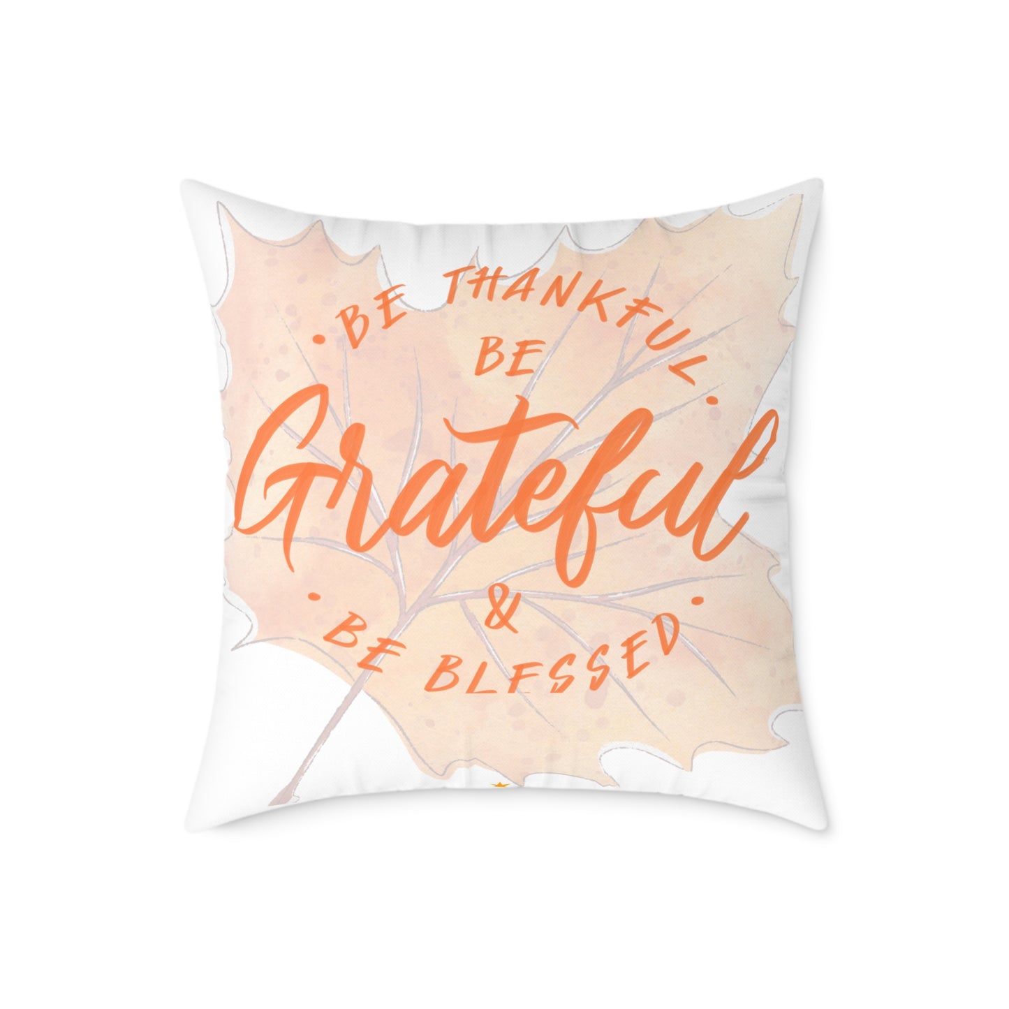 Grateful Canvas Pillow for Home Decor, Affirmation Cushion, Thanksgiving Gift, Cozy Bedroom Accessory, Motivational Throw Pillow