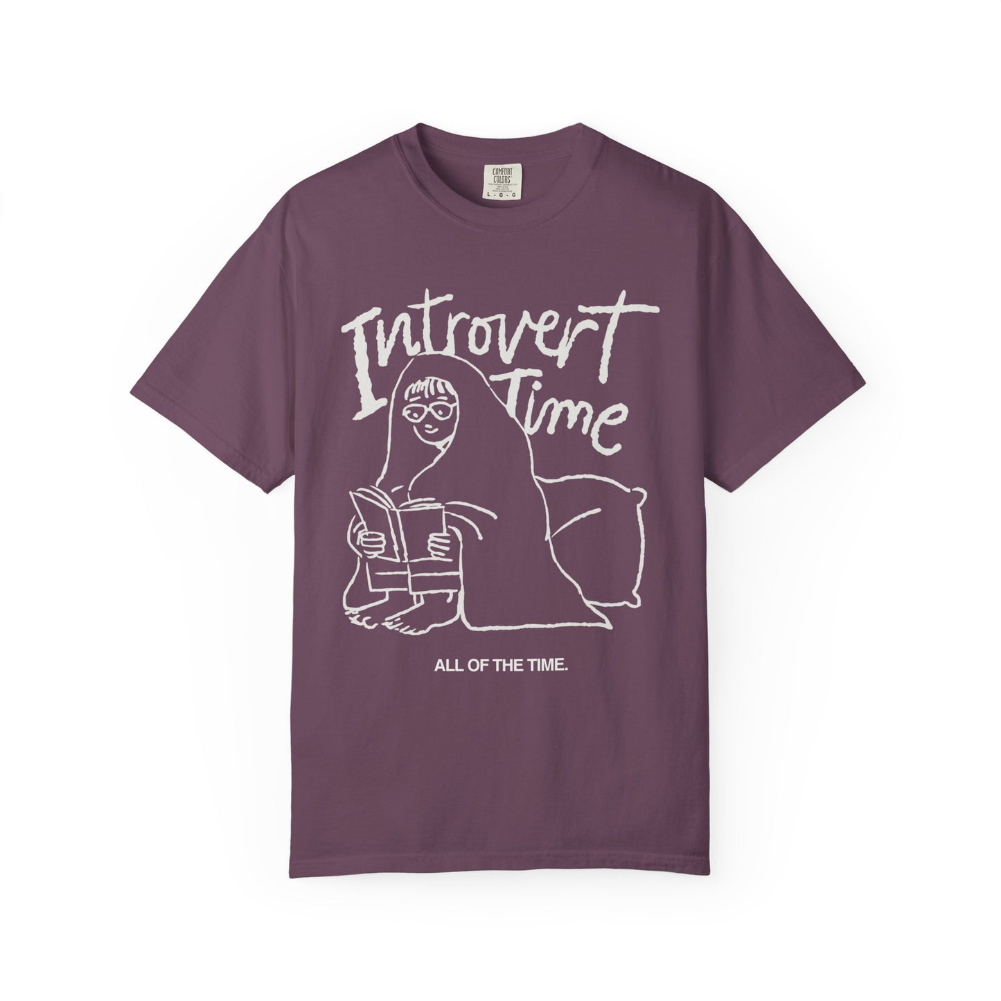 Unisex Introvert Time T-shirt, Cozy Graphic Tee for Introverts, Perfect Gift for Book Lovers, Relaxation Shirt, Comfy Everyday Wear