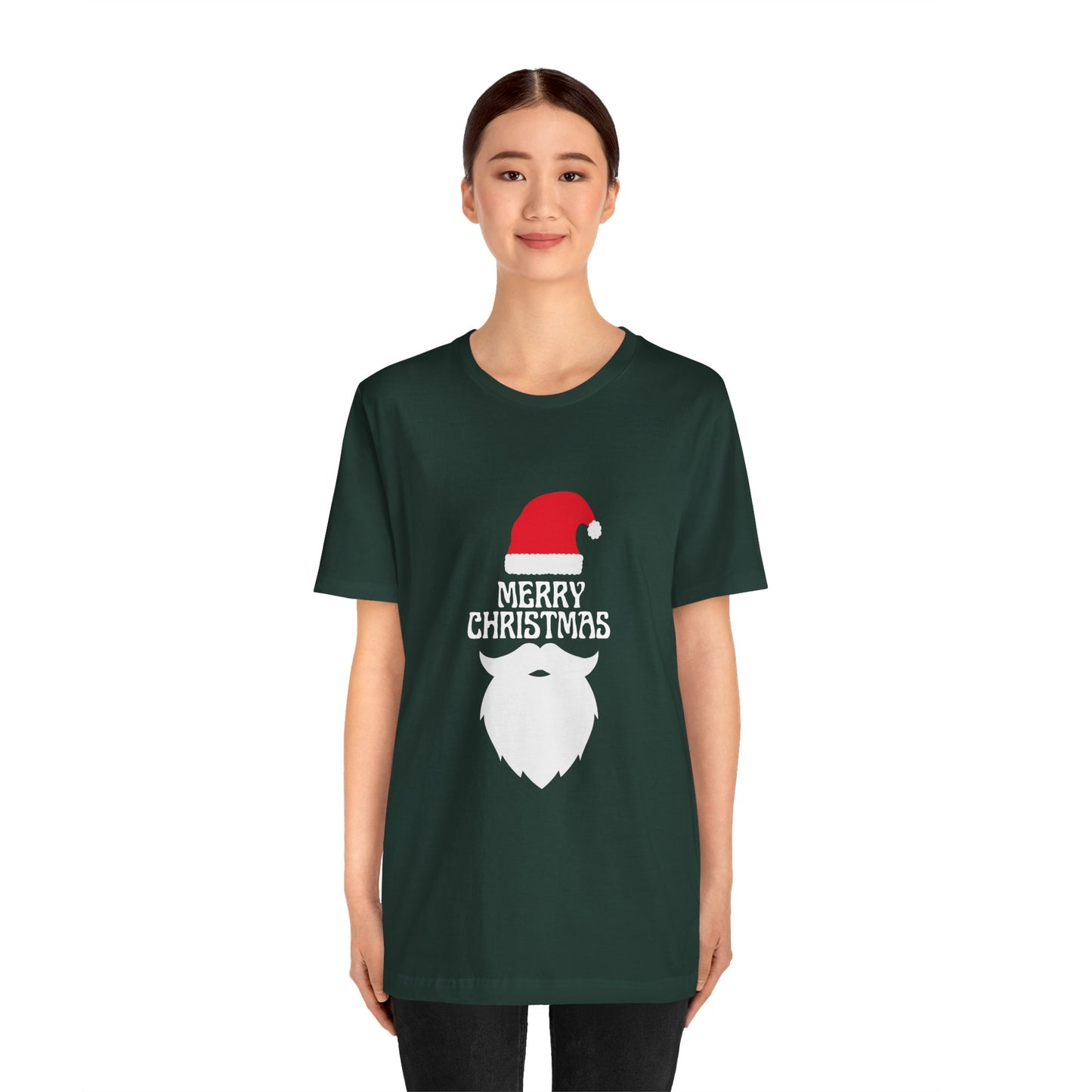 Merry Christmas Unisex Jersey Short Sleeve Tee, Holiday Apparel, Winter Fashion, Gift for Him/Her, Christmas Celebration, Festive Shirt