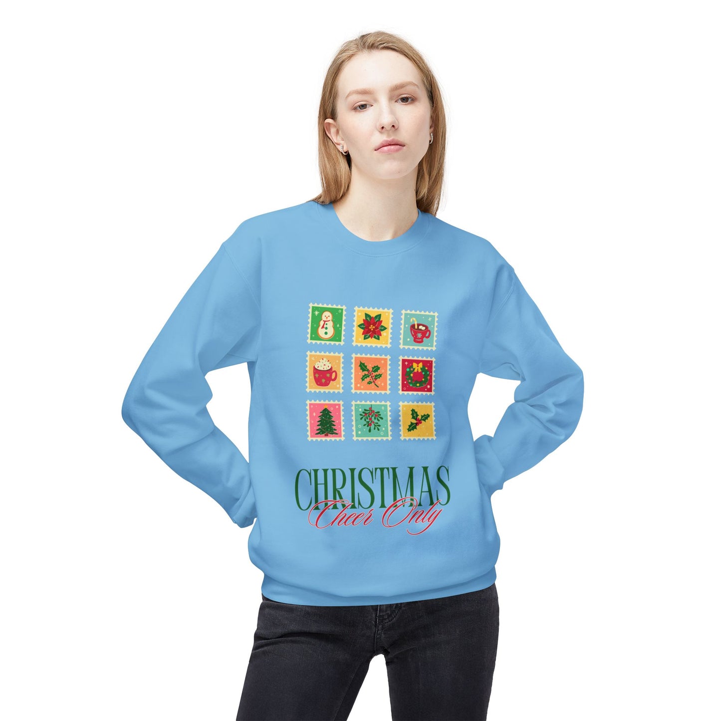 Christmas Cheer Unisex Fleece Sweatshirt | Cozy Holiday Apparel, Gift for Him, Her, Family | Festive Winter Style, Christmas Sweater