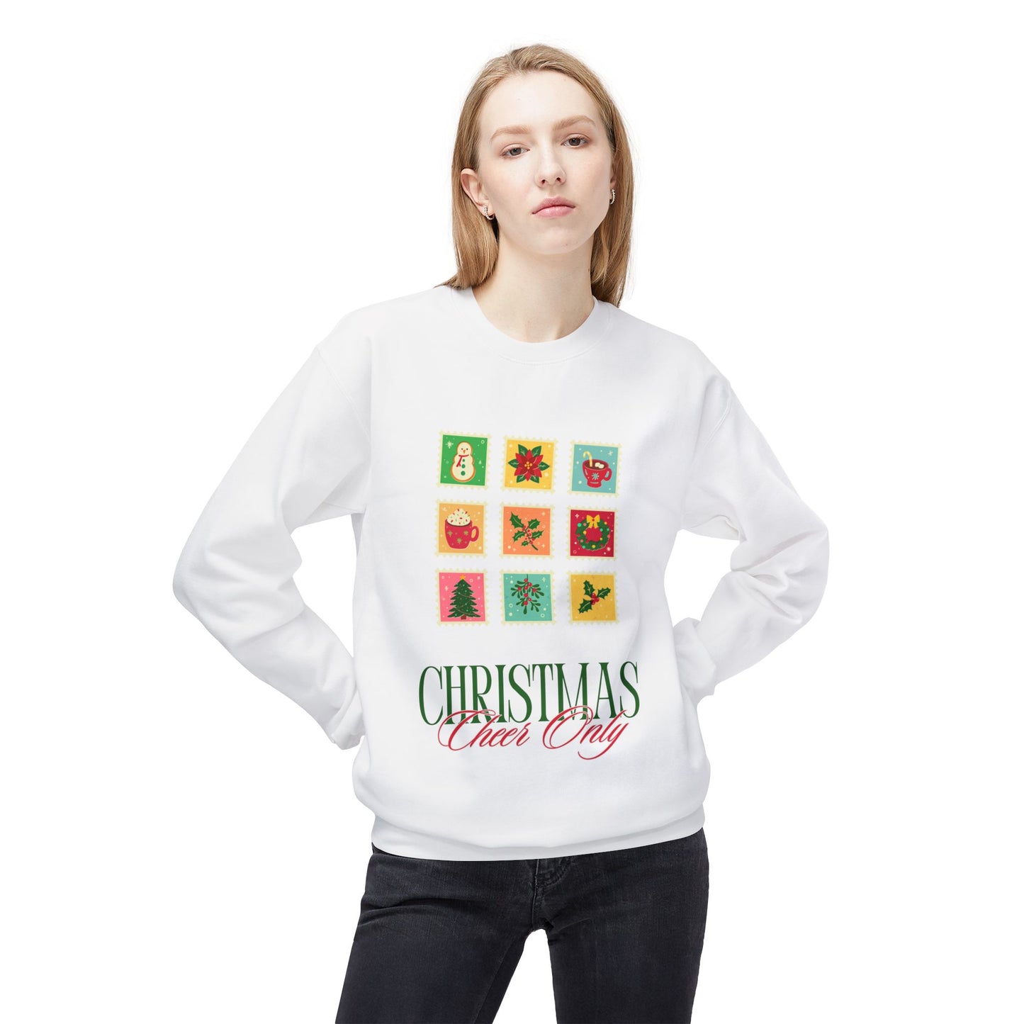 Christmas Cheer Unisex Fleece Sweatshirt | Cozy Holiday Apparel, Gift for Him, Her, Family | Festive Winter Style, Christmas Sweater