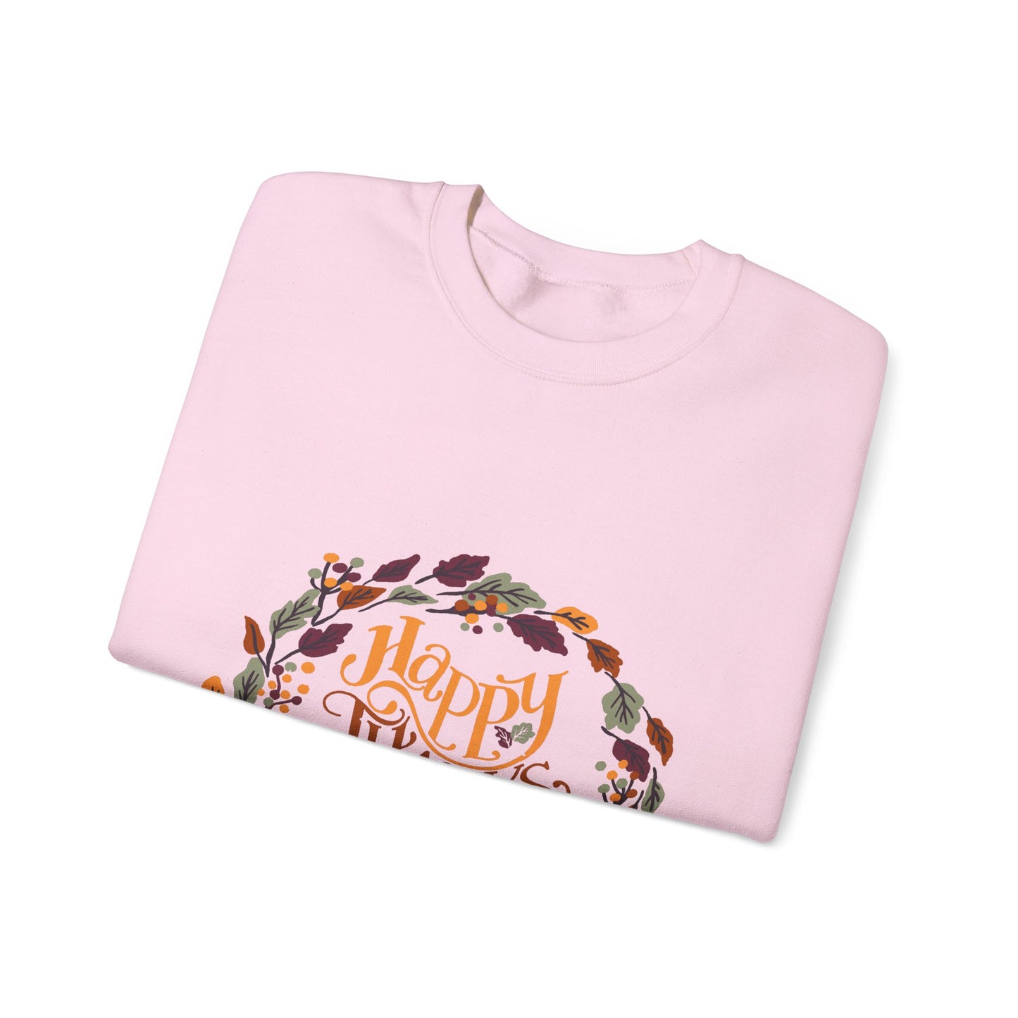 Happy Thanksgiving Crewneck Sweatshirt - Cozy Fall Apparel, Thanksgiving Gift, Unisex Pullover, Casual Fall Sweatshirt