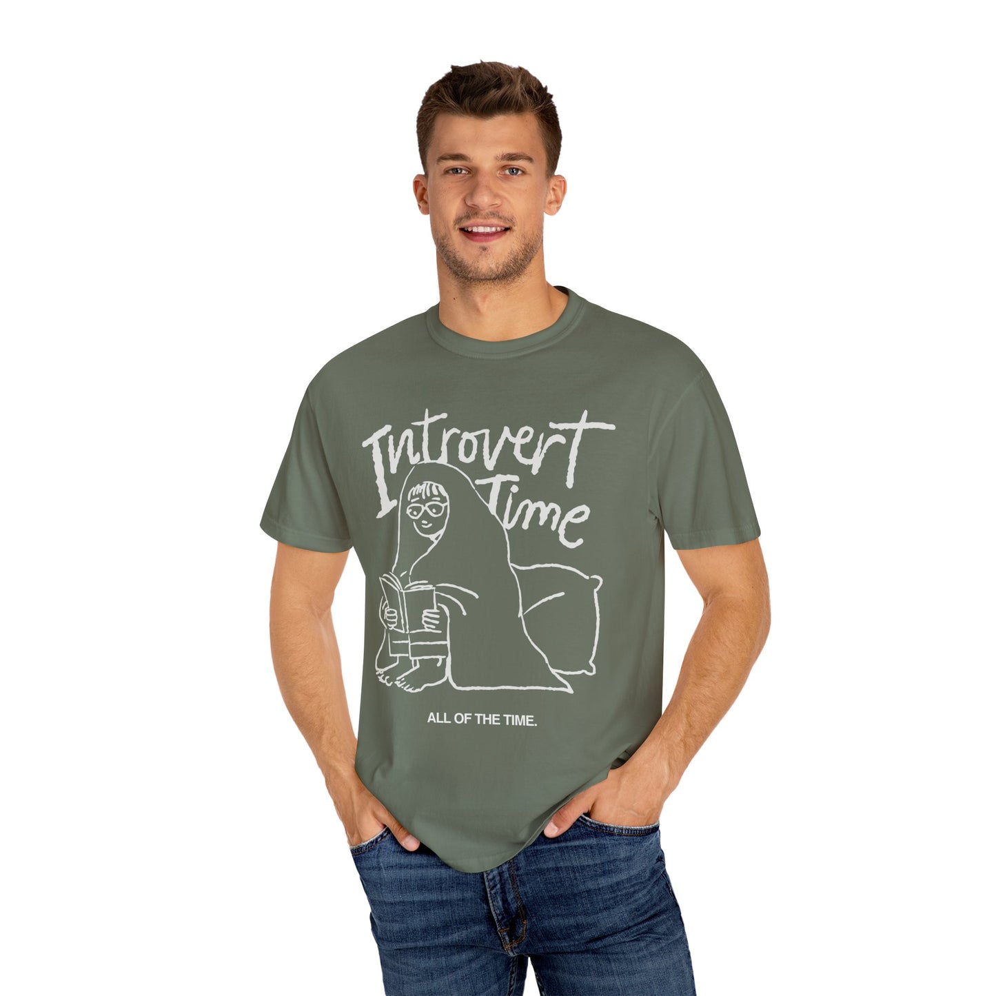 Unisex Introvert Time T-shirt, Cozy Graphic Tee for Introverts, Perfect Gift for Book Lovers, Relaxation Shirt, Comfy Everyday Wear