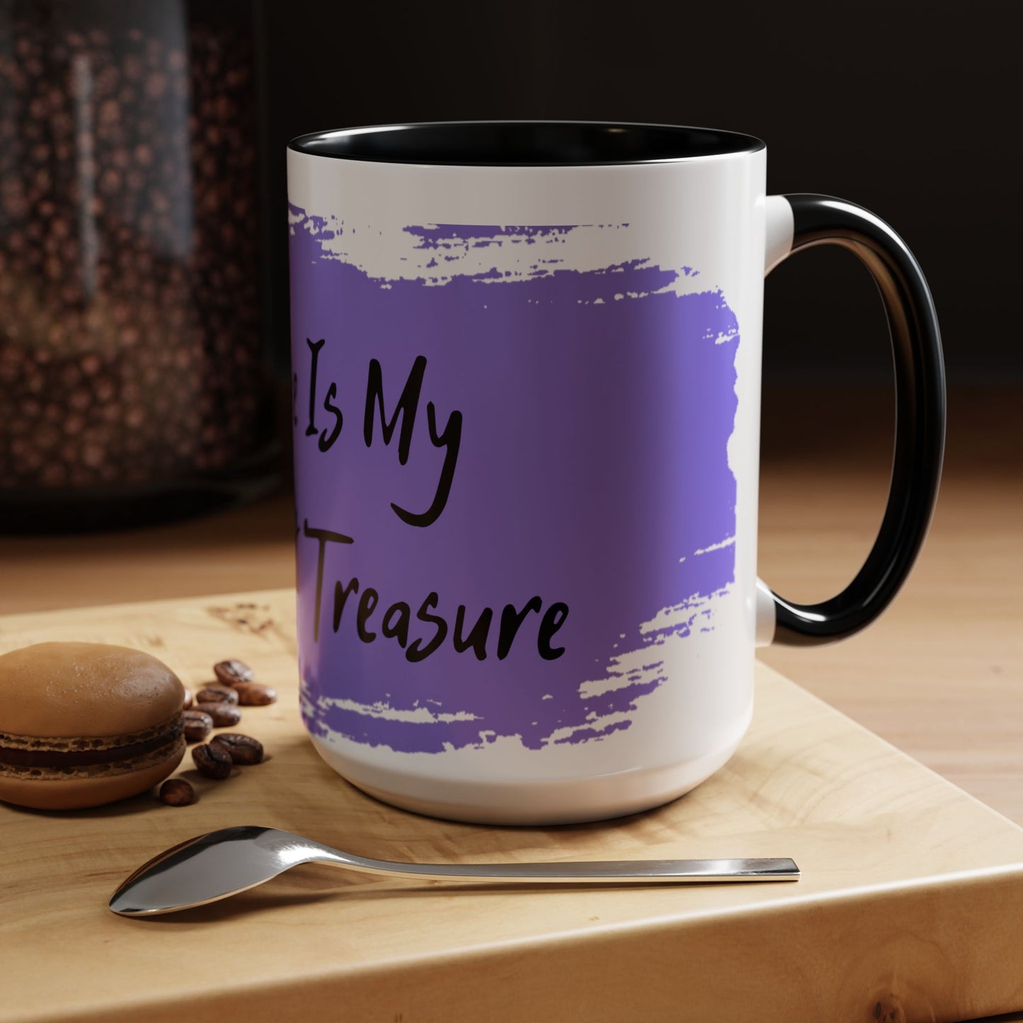 Inspirational Accent Coffee Mug - "My Peace Is My Greatest Treasure"