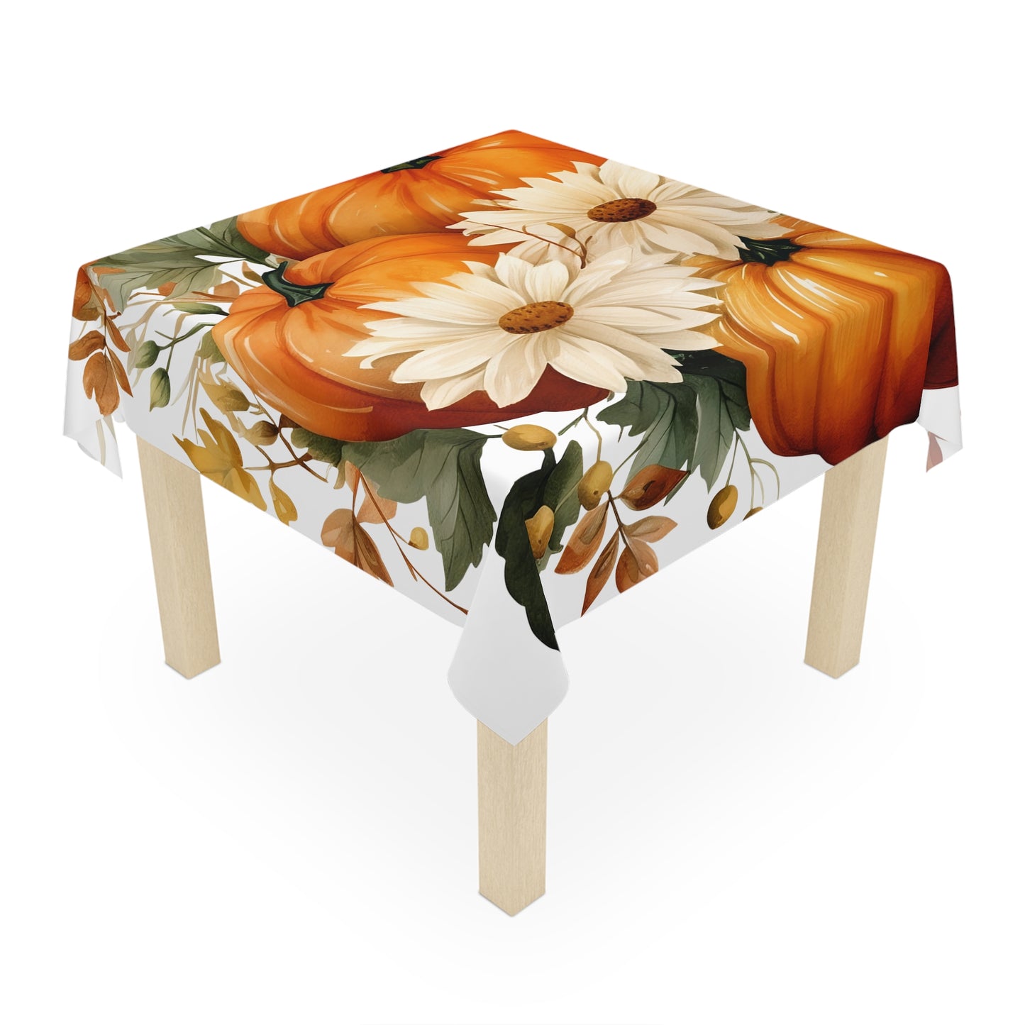 Autumn Floral Tablecloth with Pumpkins and Daisies | Fall Decor, Harvest Table Cover, Thanksgiving Table Setting, Seasonal Home Decor, [...]