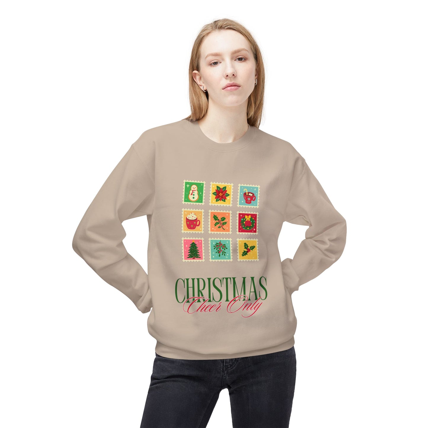 Christmas Cheer Unisex Fleece Sweatshirt | Cozy Holiday Apparel, Gift for Him, Her, Family | Festive Winter Style, Christmas Sweater