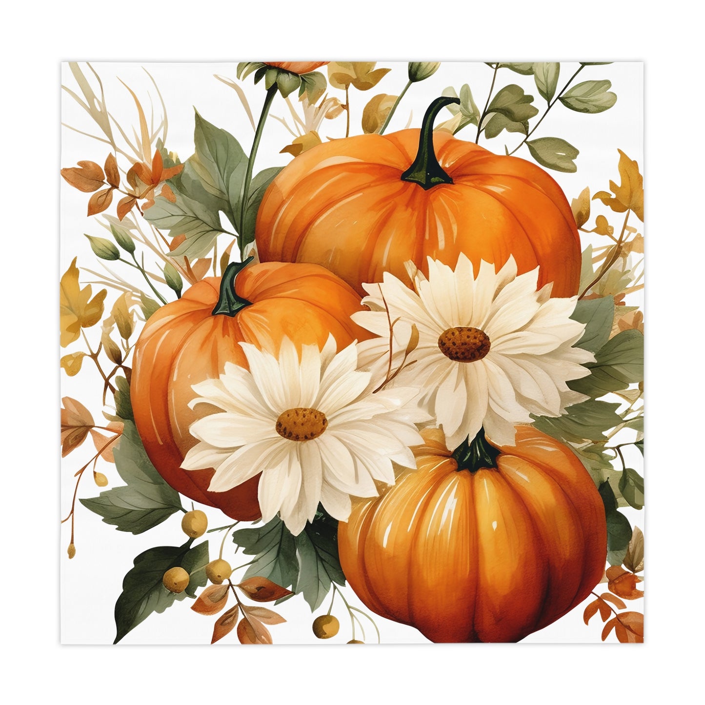 Autumn Floral Tablecloth with Pumpkins and Daisies | Fall Decor, Harvest Table Cover, Thanksgiving Table Setting, Seasonal Home Decor, [...]