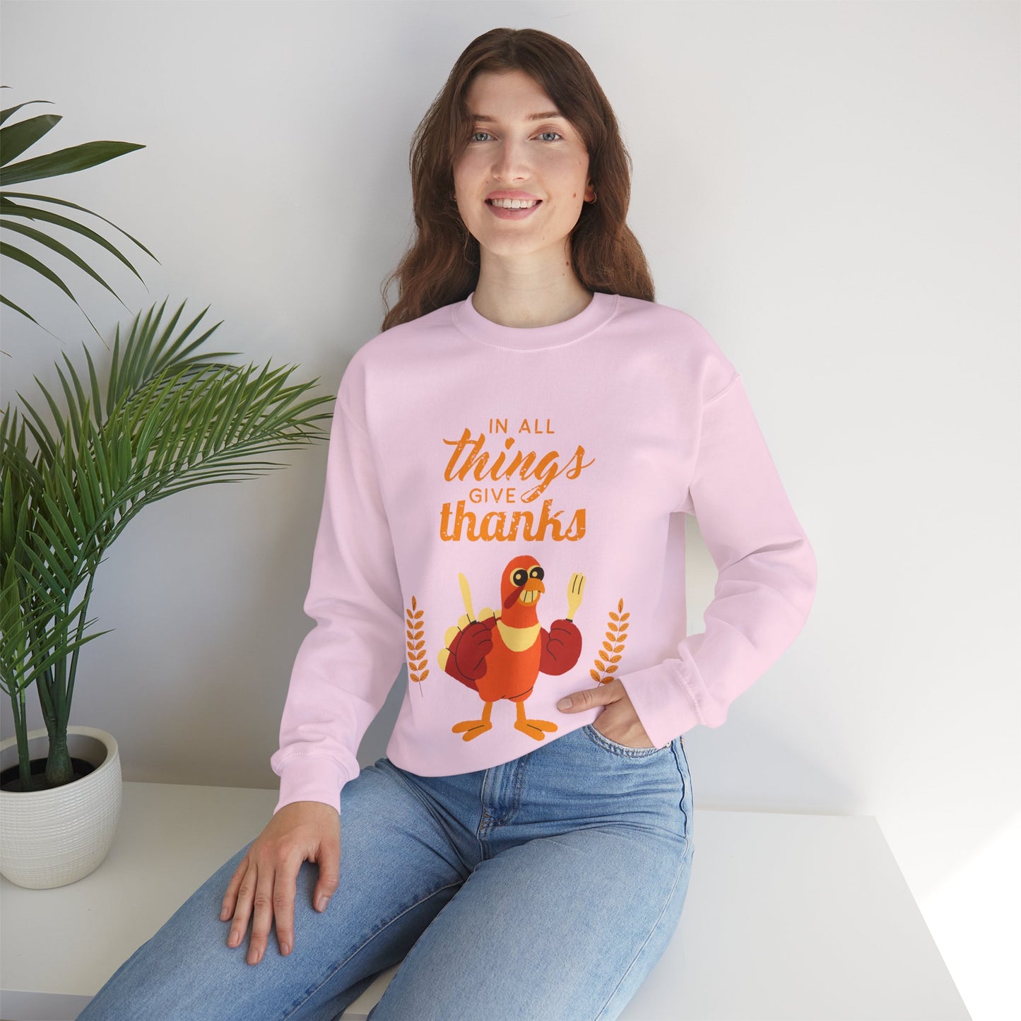 Thanksgiving Crewneck Sweatshirt, Unisex Sweatshirt, Cozy Fall Apparel, Holiday Gift, Seasonal Sweater