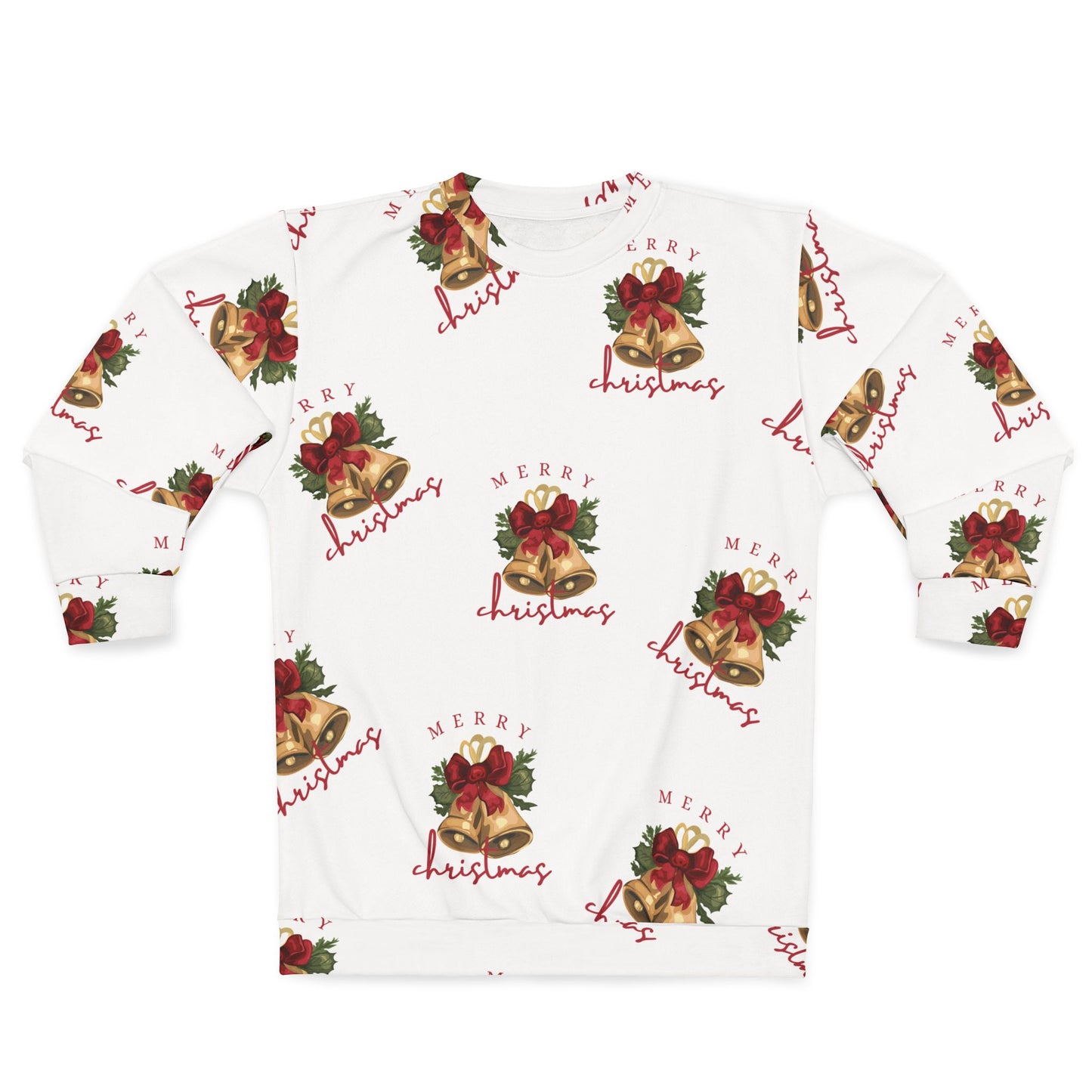 Festive Christmas Sweatshirt, Cozy Winter Gift, Unisex Holiday Apparel, Merry Christmas, Seasonal Clothing, Gift Idea, AOP Design