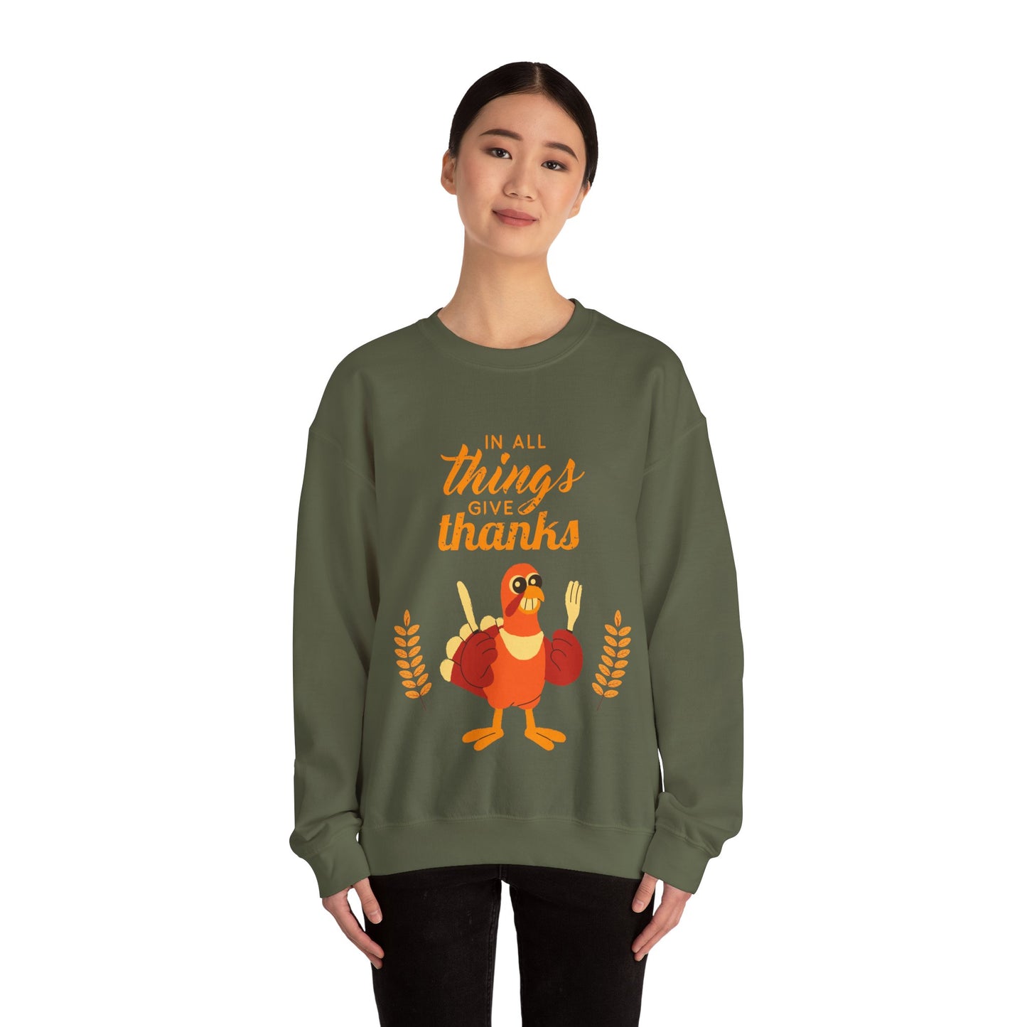 Thanksgiving Crewneck Sweatshirt, Unisex Sweatshirt, Cozy Fall Apparel, Holiday Gift, Seasonal Sweater