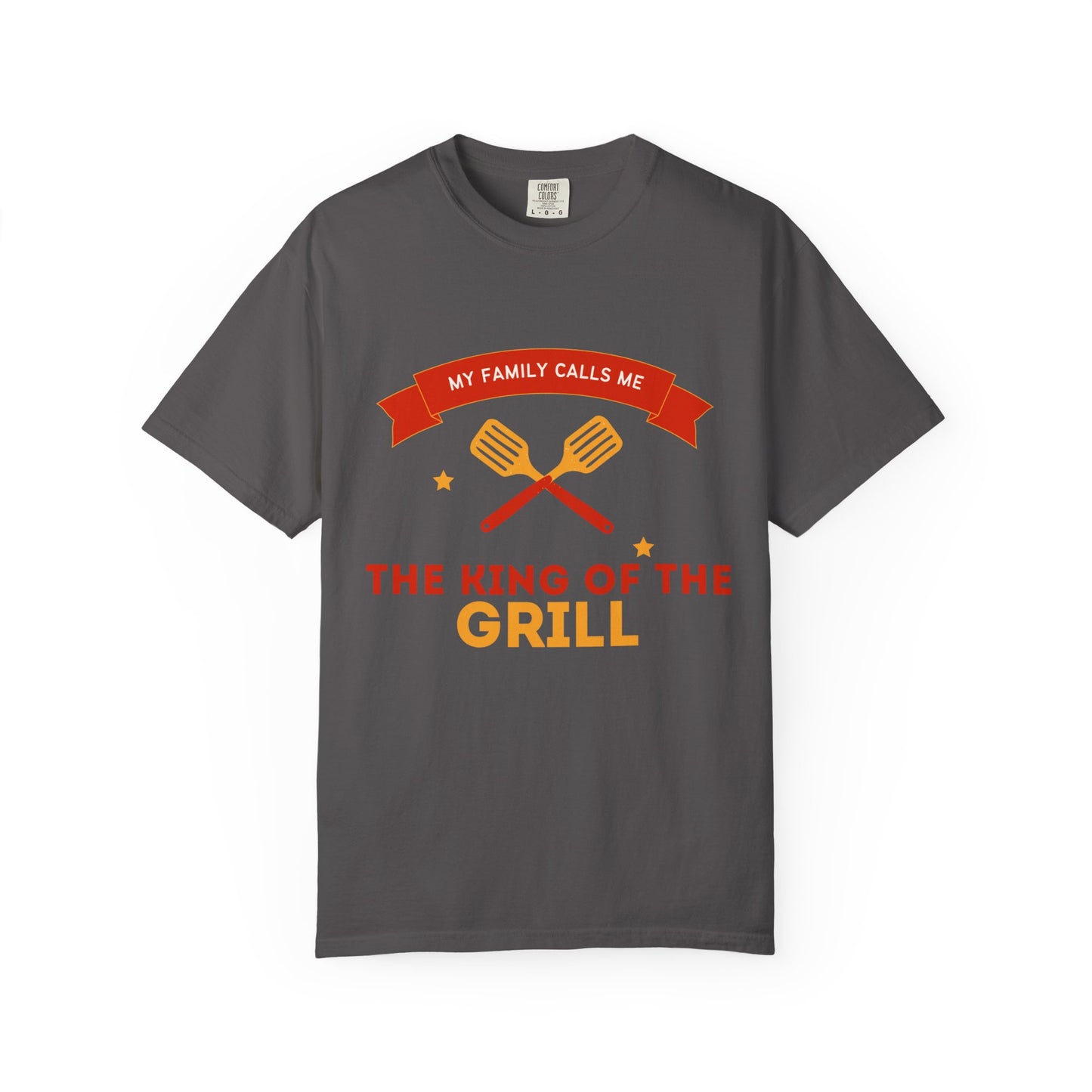 King of the Grill T-shirt | Unisex Garment-Dyed Tee for BBQ Lovers, Father's Day Gift, Cooking Enthusiasts, Summer Parties, Family