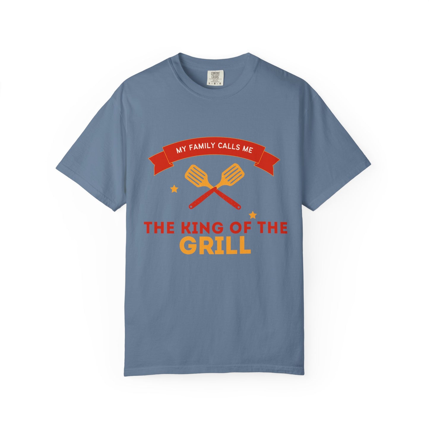 King of the Grill T-shirt | Unisex Garment-Dyed Tee for BBQ Lovers, Father's Day Gift, Cooking Enthusiasts, Summer Parties, Family