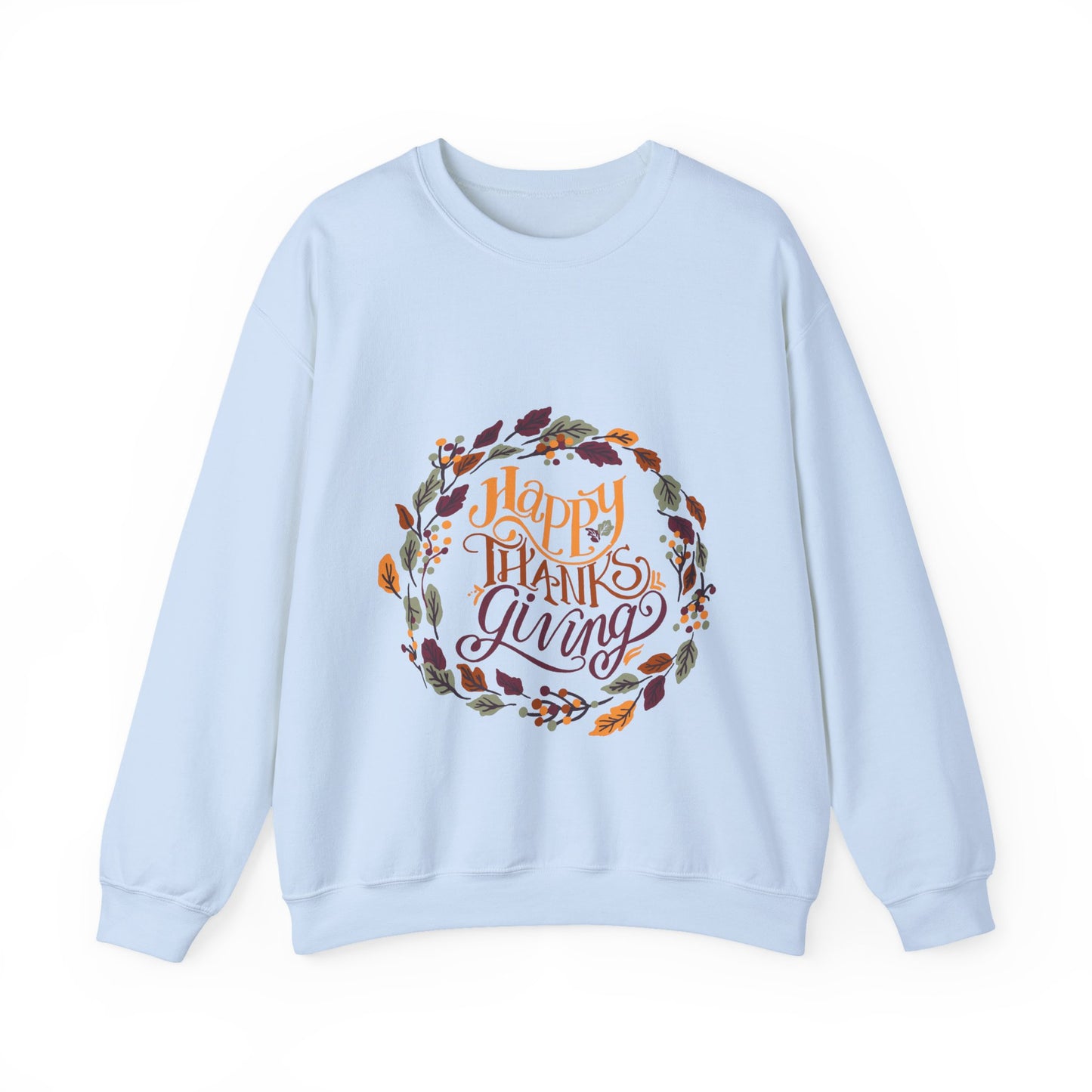 Happy Thanksgiving Crewneck Sweatshirt - Cozy Fall Apparel, Thanksgiving Gift, Unisex Pullover, Casual Fall Sweatshirt