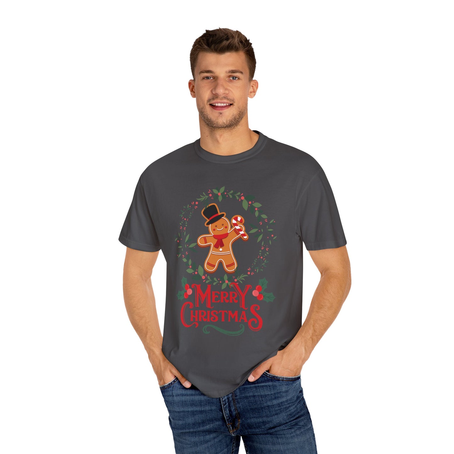 Gingerbread Christmas T-Shirt, Holiday Top, Christmas Gift, Unisex Tee, Festive Apparel, Family Matching Shirt