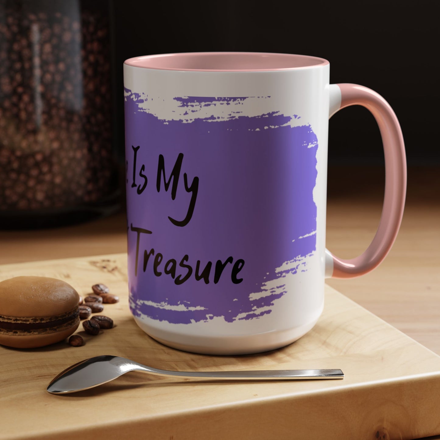 Inspirational Accent Coffee Mug - "My Peace Is My Greatest Treasure"