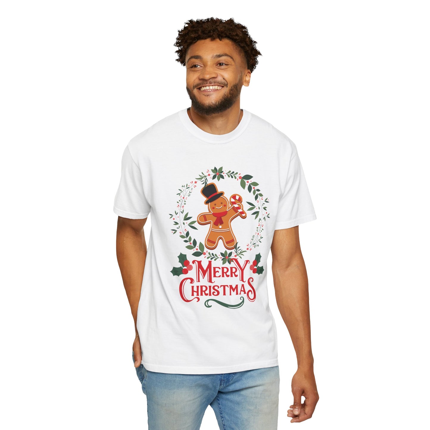 Gingerbread Christmas T-Shirt, Holiday Top, Christmas Gift, Unisex Tee, Festive Apparel, Family Matching Shirt