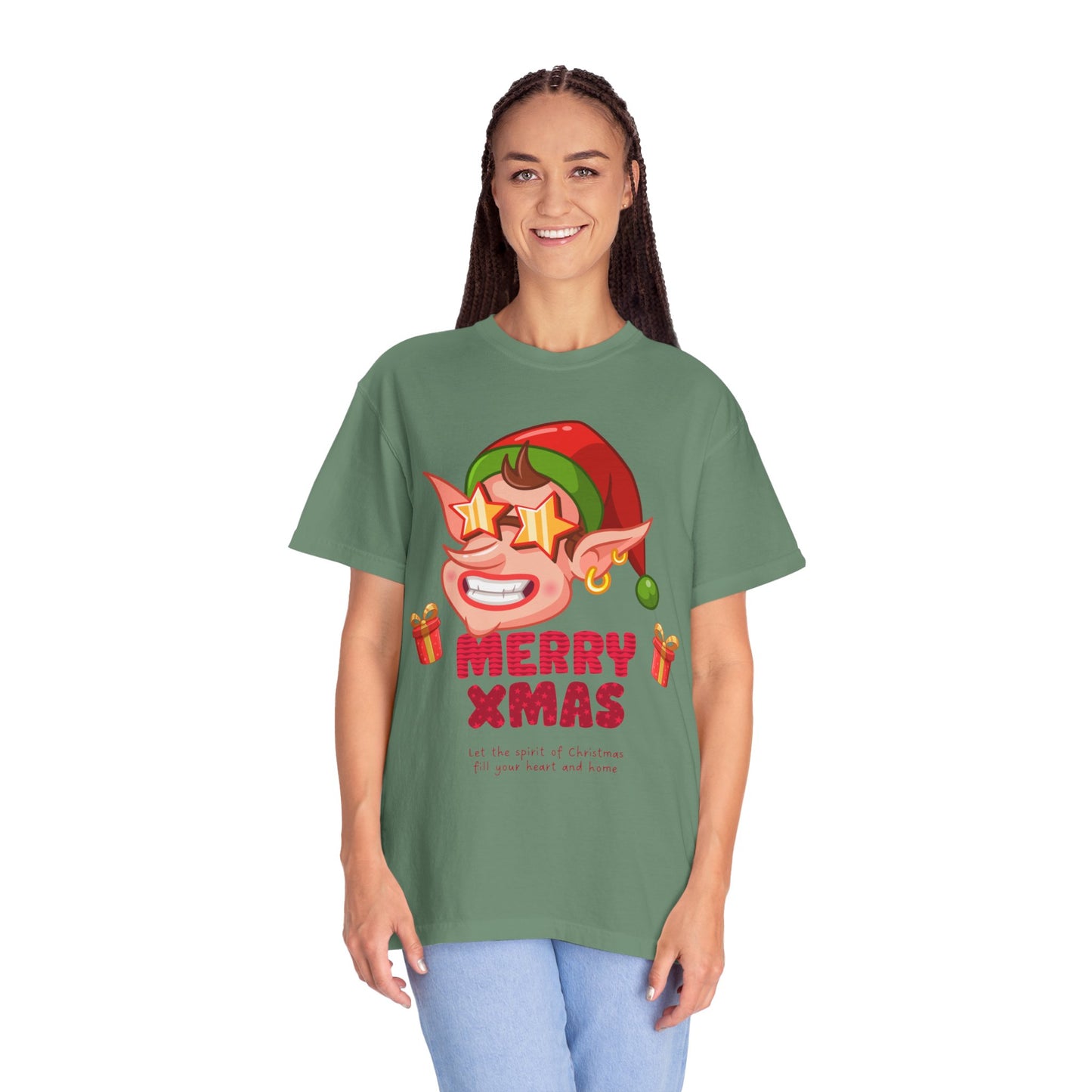 Fun Christmas Elf T-Shirt, Holiday Apparel, Merry Xmas Shirt, Unisex Gift, Festive Clothing, Xmas Party Outfit