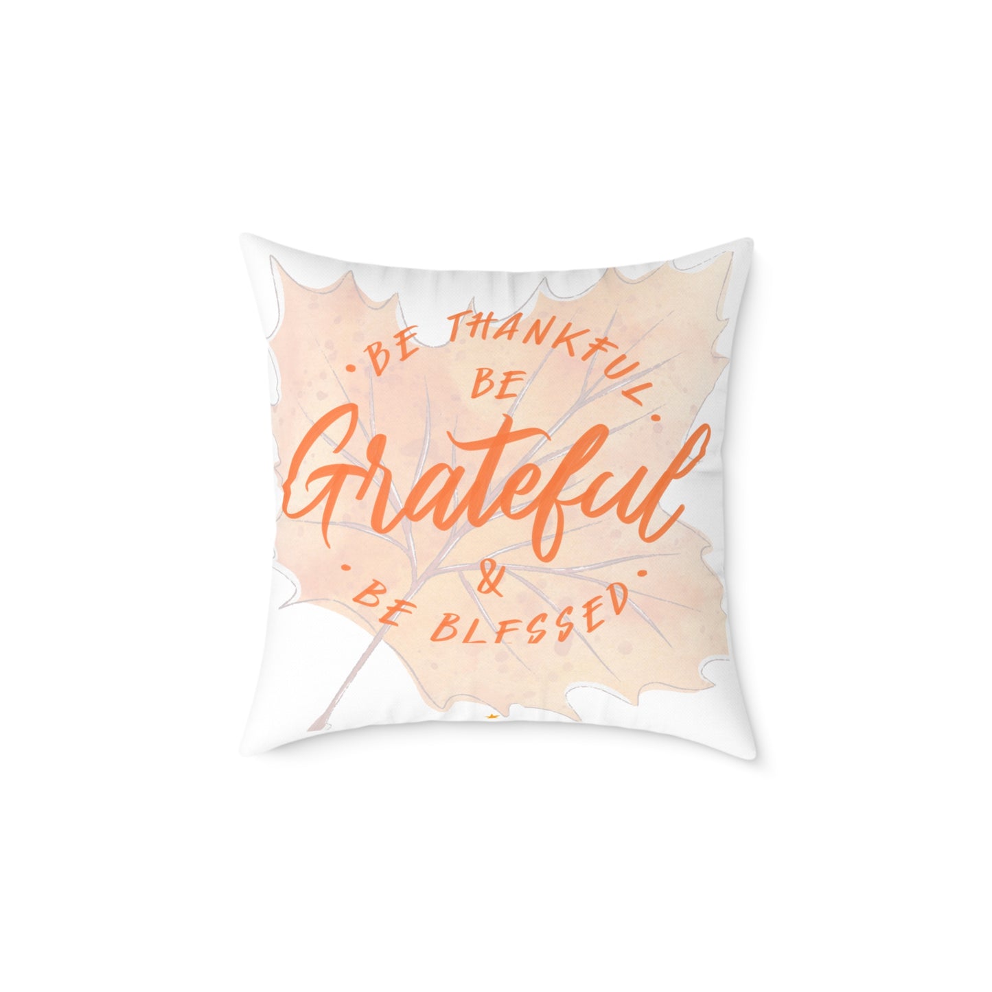 Grateful Canvas Pillow for Home Decor, Affirmation Cushion, Thanksgiving Gift, Cozy Bedroom Accessory, Motivational Throw Pillow
