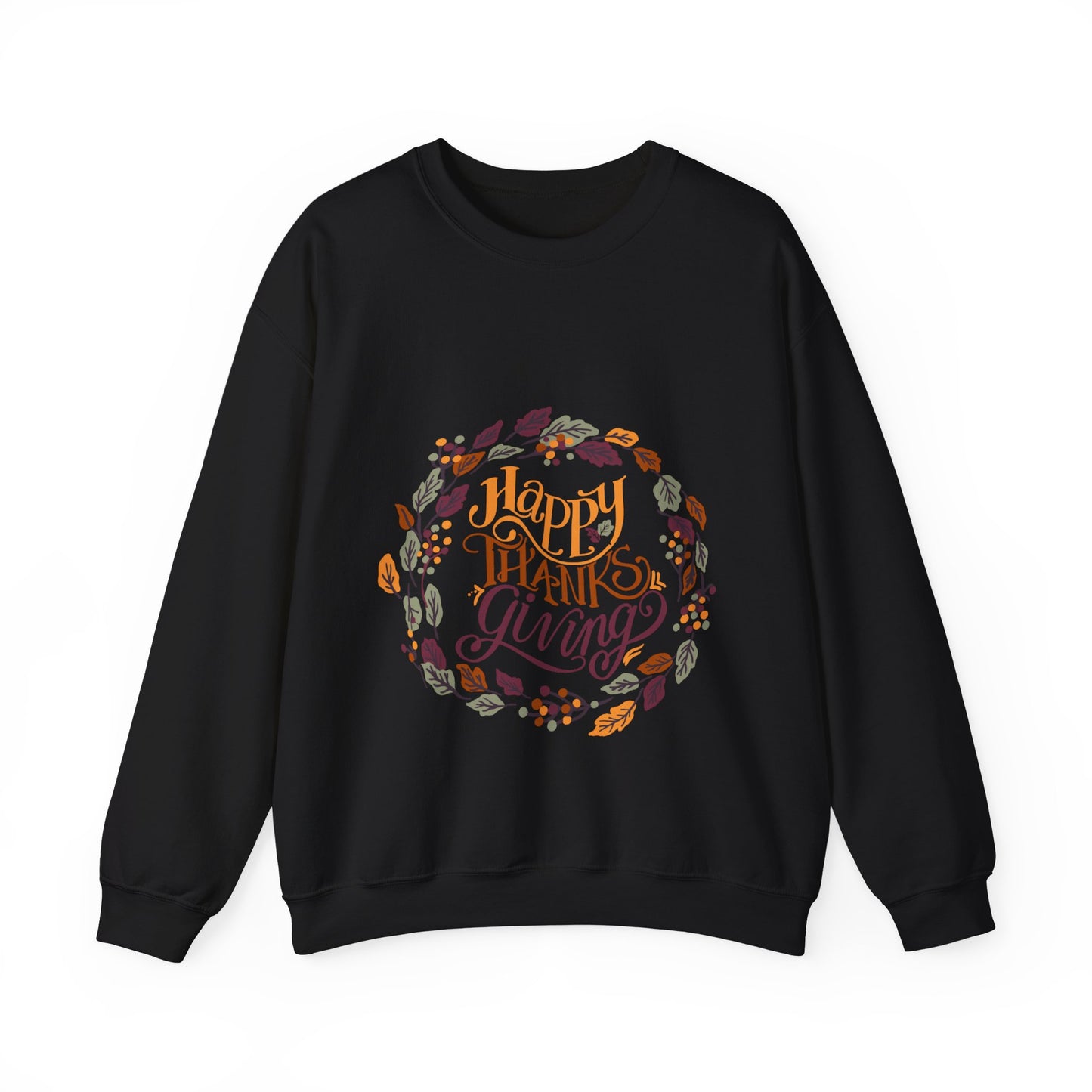 Happy Thanksgiving Crewneck Sweatshirt - Cozy Fall Apparel, Thanksgiving Gift, Unisex Pullover, Casual Fall Sweatshirt