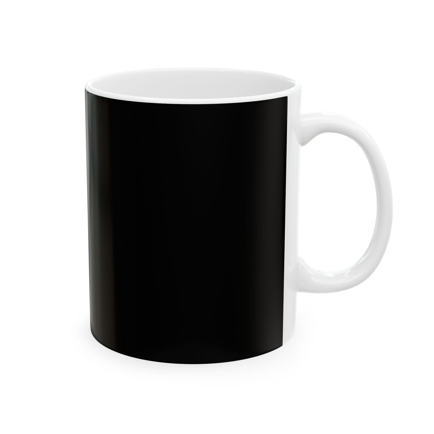 Ghostly Trick or Coffee Ceramic Mug - SpookyHalloween Mug, Coffee Cup, Halloween Gift, Fun Drinkware, Black & White Mug