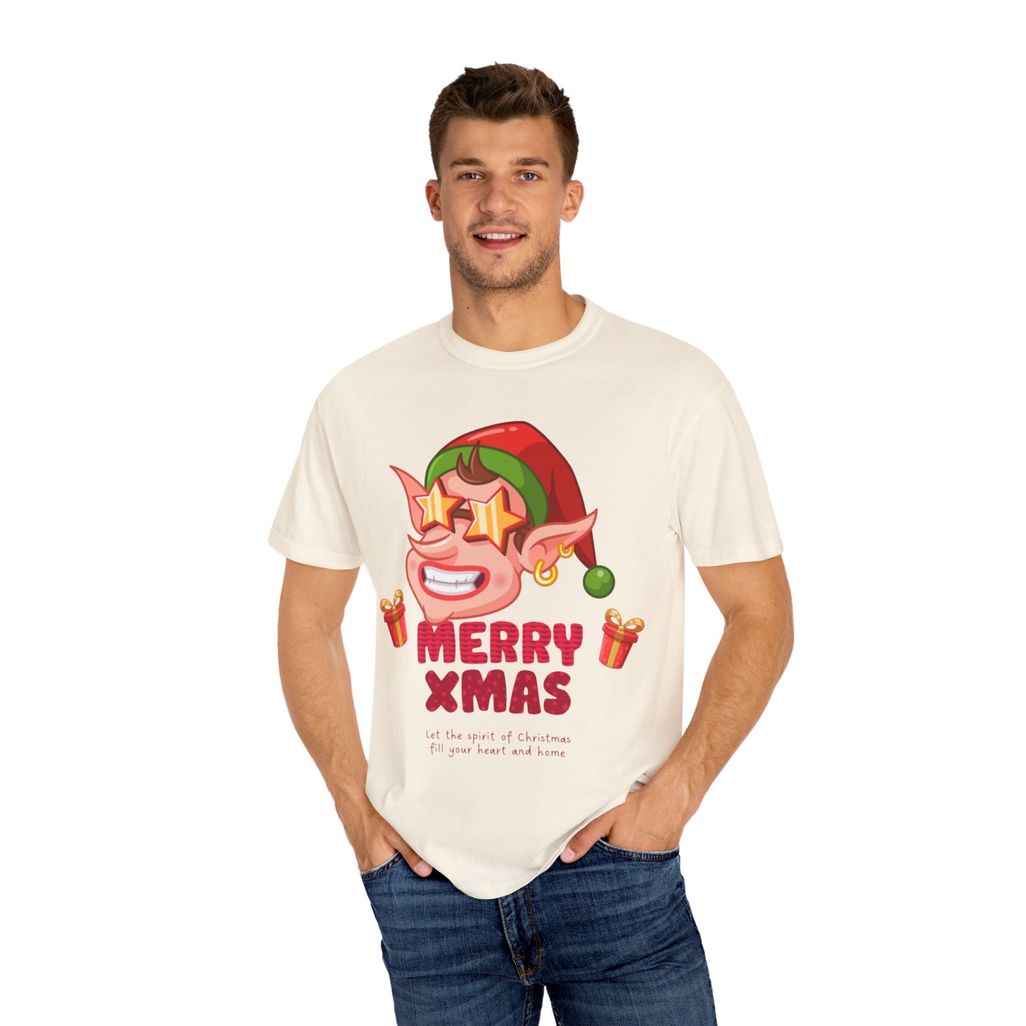 Fun Christmas Elf T-Shirt, Holiday Apparel, Merry Xmas Shirt, Unisex Gift, Festive Clothing, Xmas Party Outfit