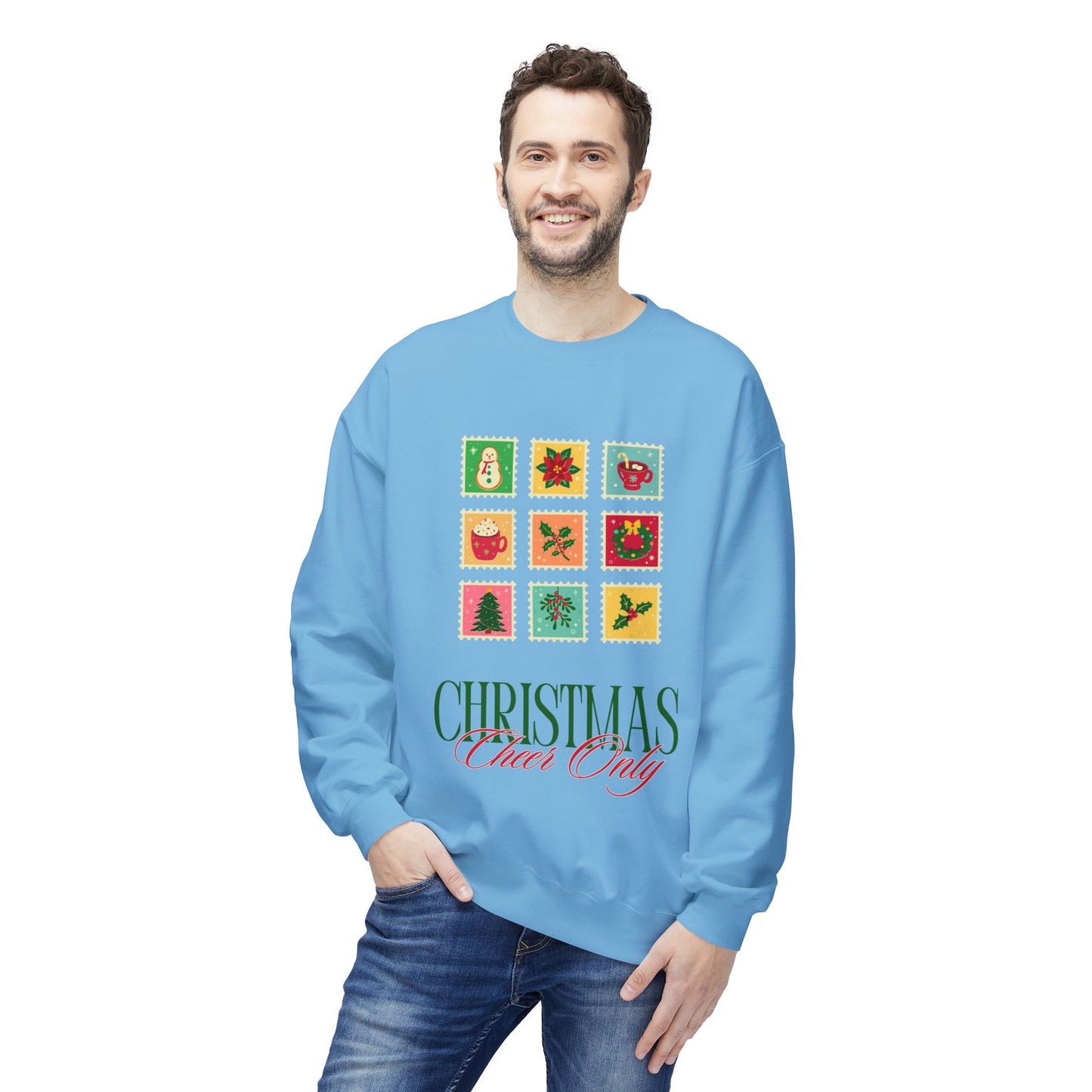 Christmas Cheer Unisex Fleece Sweatshirt | Cozy Holiday Apparel, Gift for Him, Her, Family | Festive Winter Style, Christmas Sweater