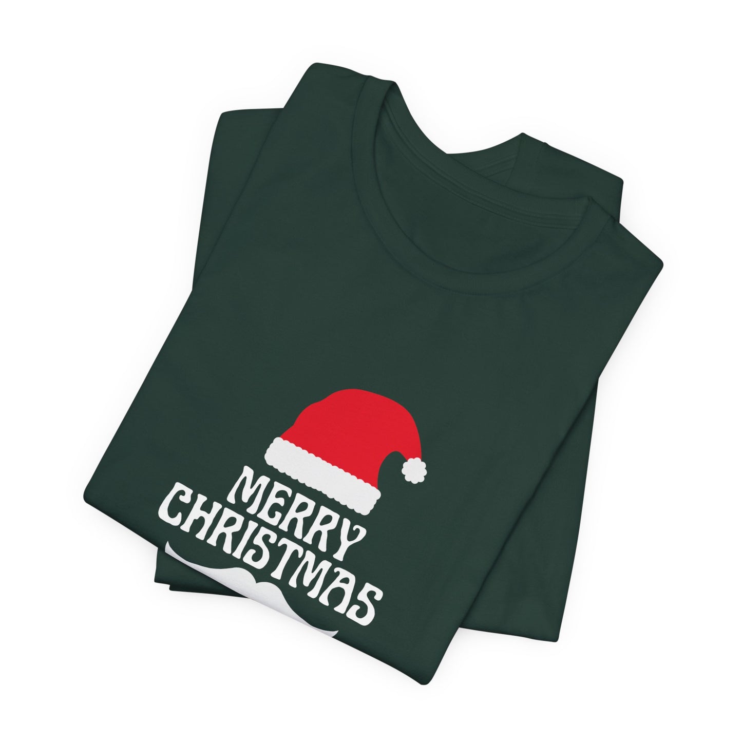 Merry Christmas Unisex Jersey Short Sleeve Tee, Holiday Apparel, Winter Fashion, Gift for Him/Her, Christmas Celebration, Festive Shirt